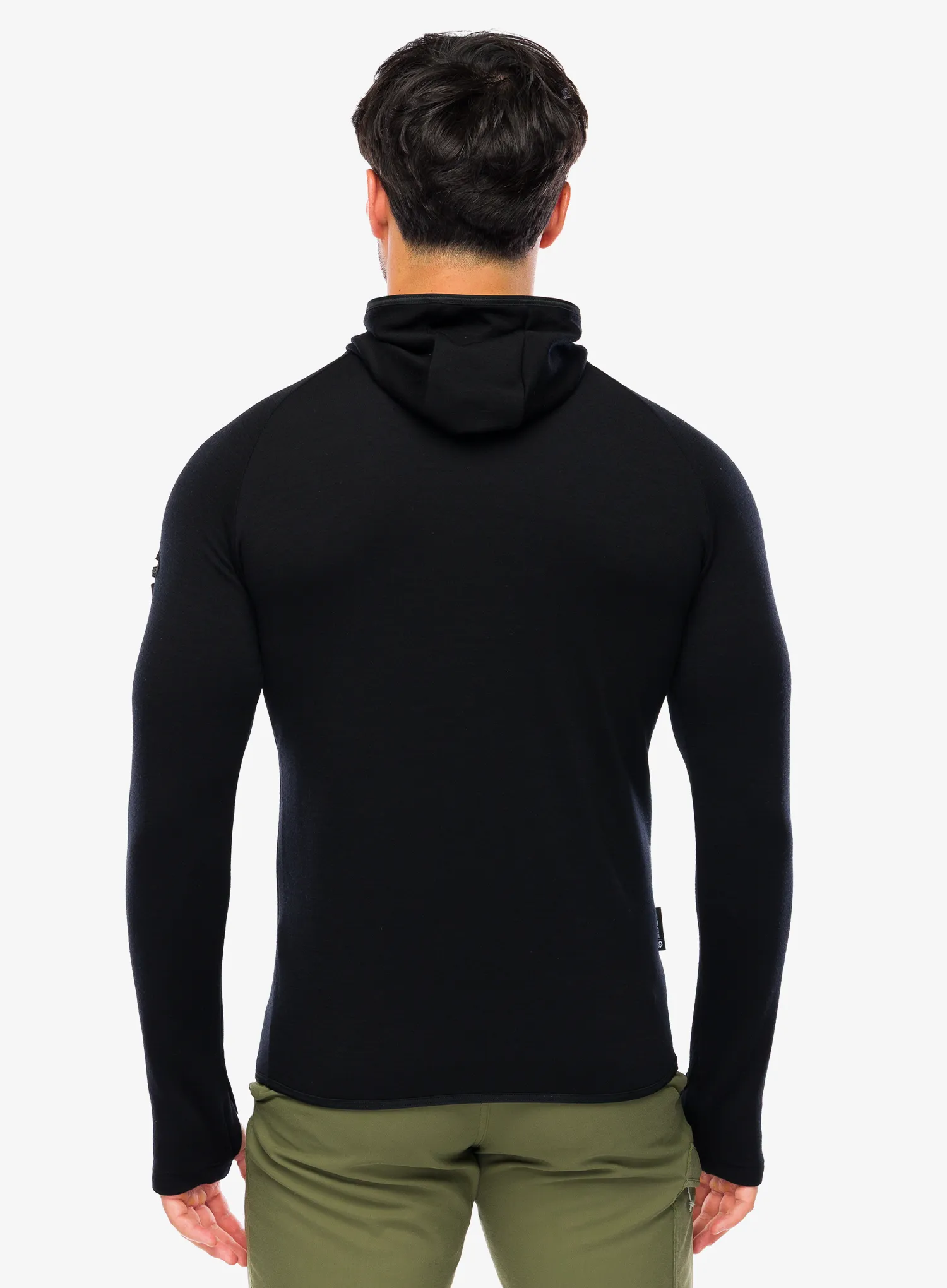 Majica s kapuljačom Sensor Merino Upper Fleece Hooded - black RJ