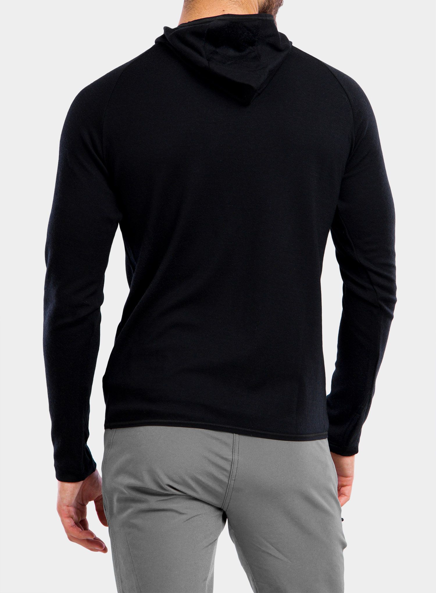 Majica s kapuljačom Sensor Merino Upper Fleece Hooded - black mountains