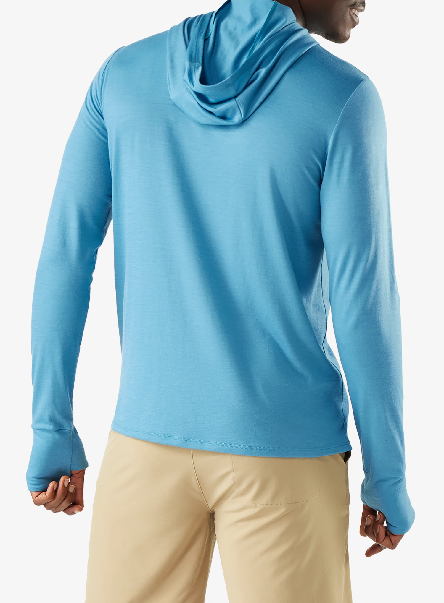 Majica s kapuljačom Smartwool Merino Sun Hoodie - mineral blue