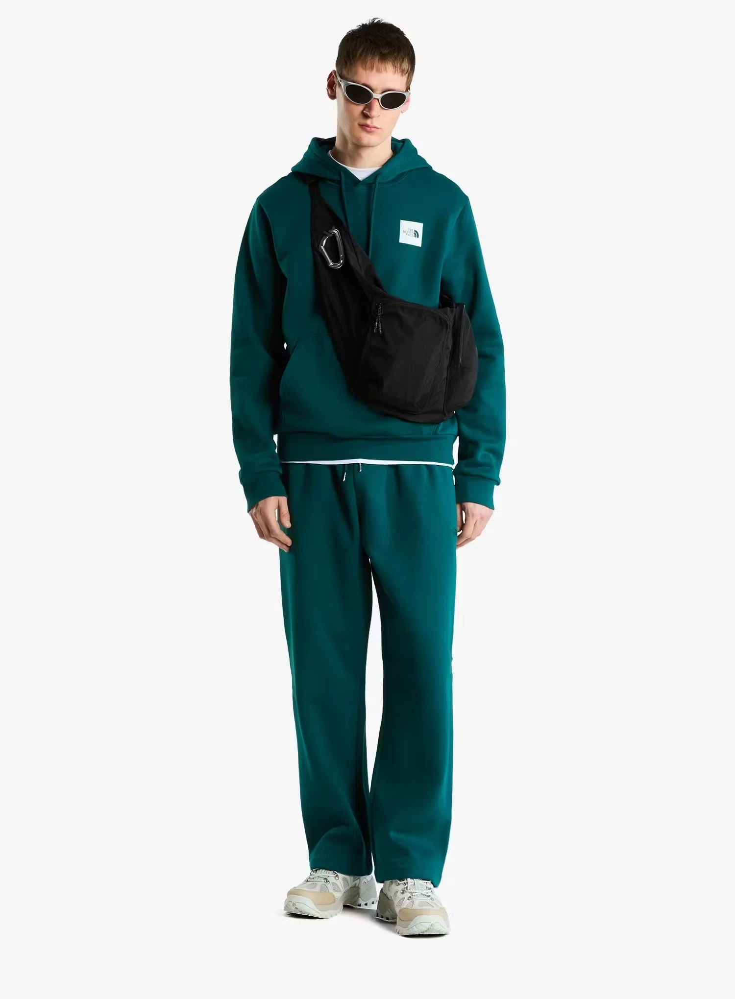 Majica s kapuljačom The North Face Box Half Dome Regular Hoodie - pacific teal