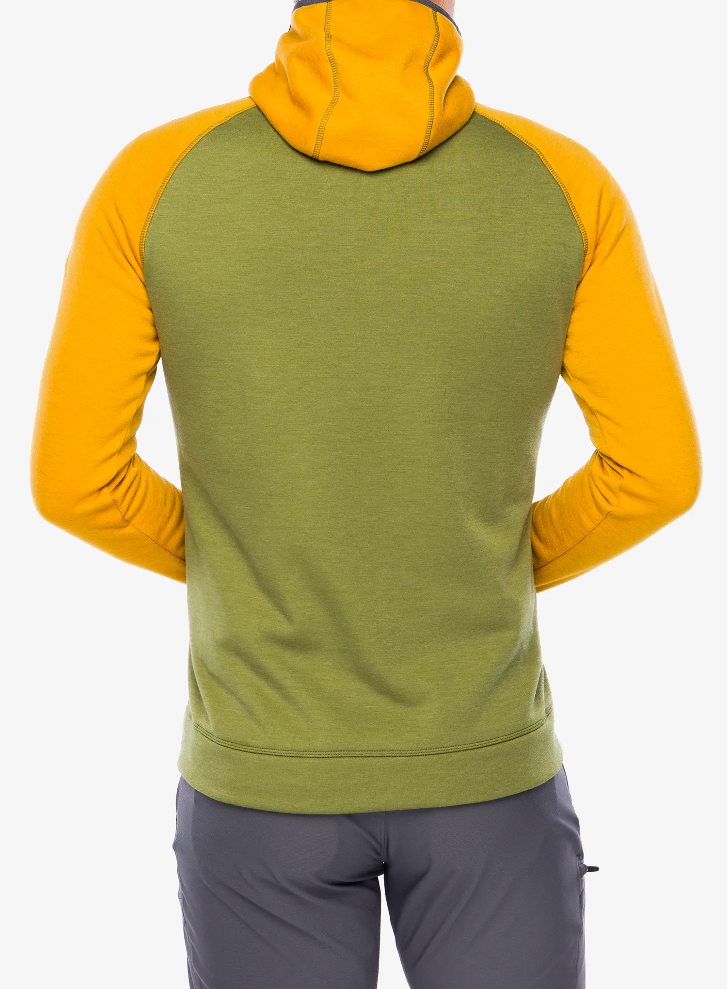 Majica s kapuljačom Turbat Peak - yellow/avocado green 