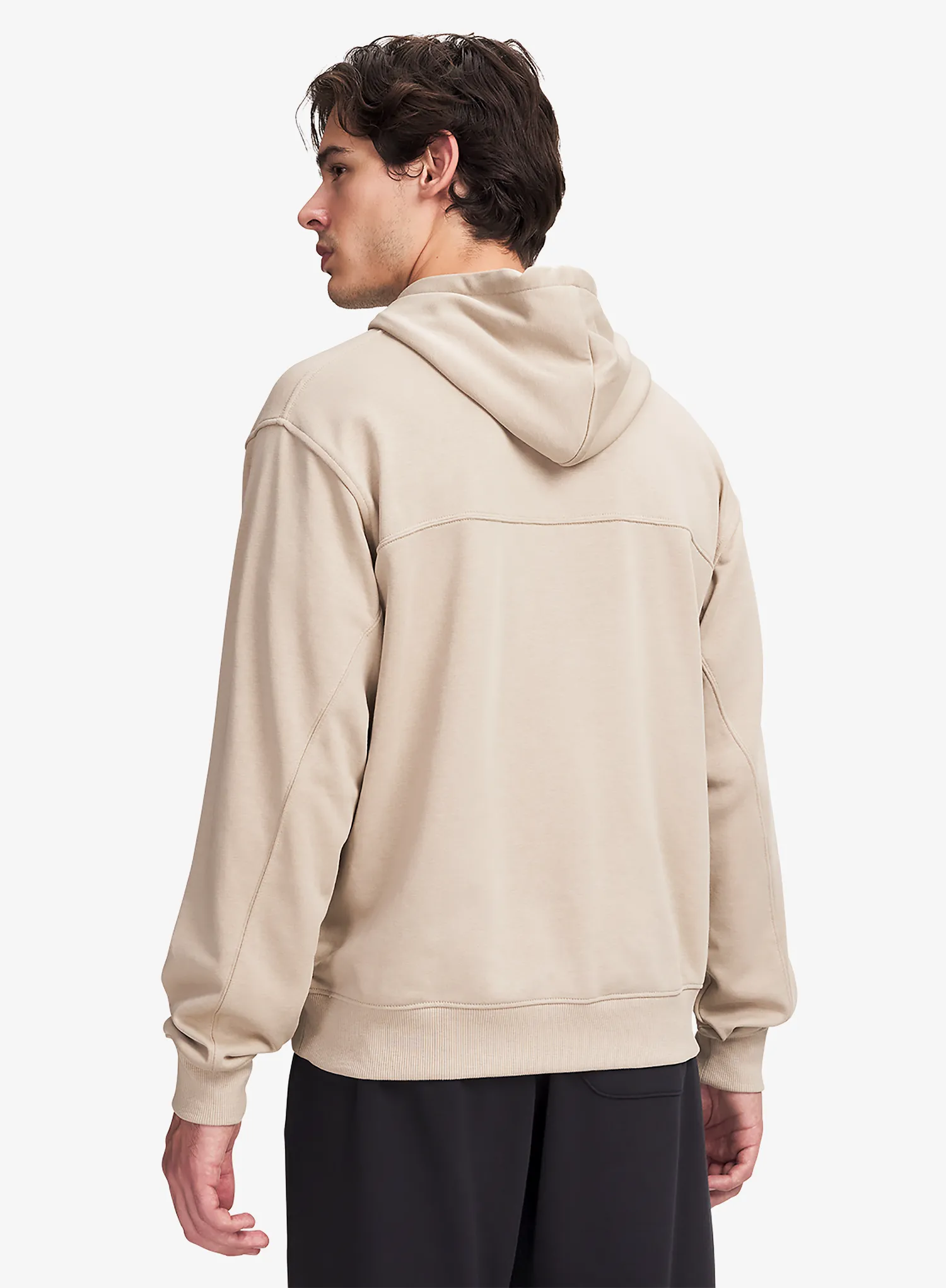 Majica s kapuljačom Under Armour Rival LW Hoodie - city khaki/black
