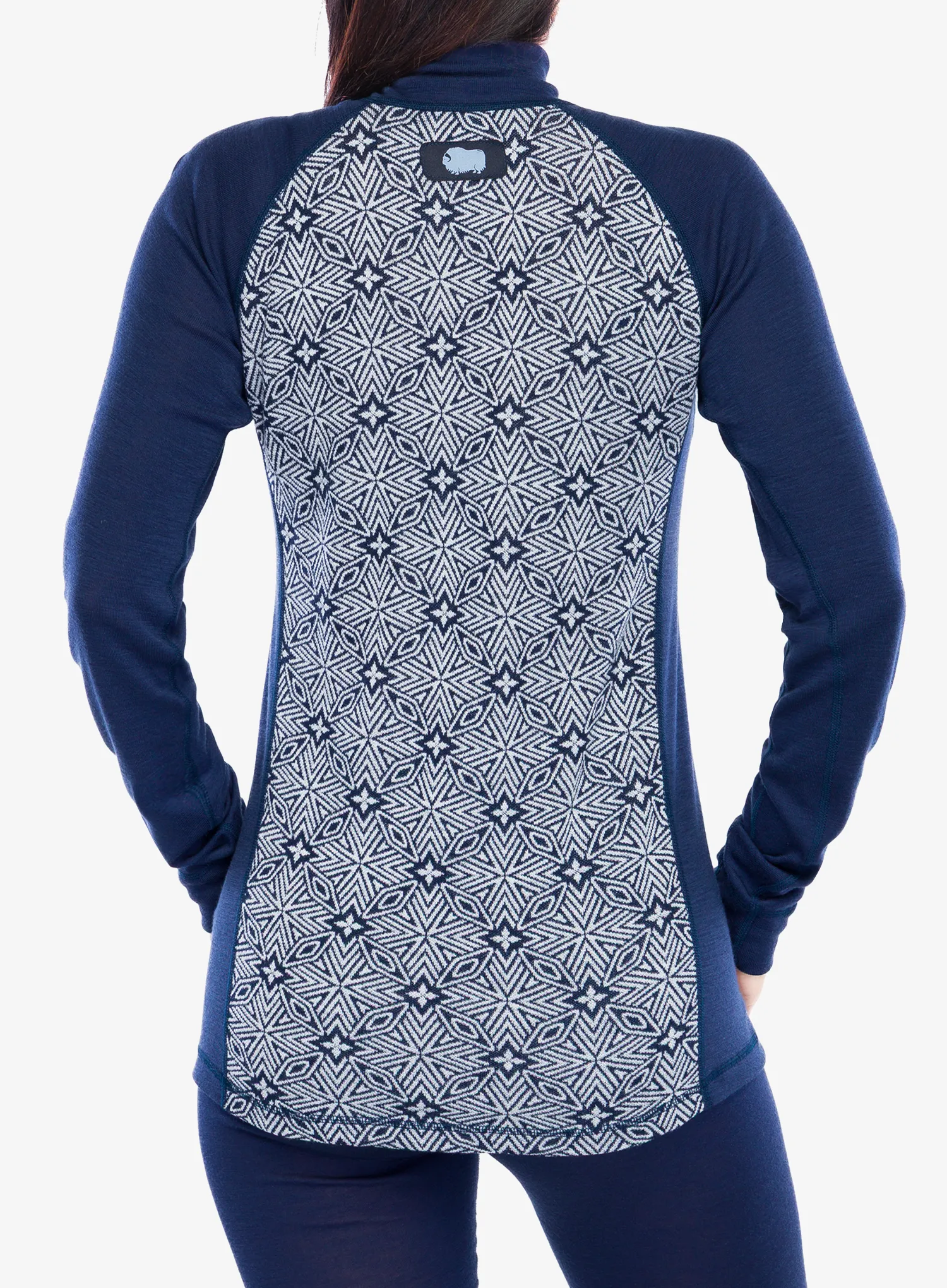 Ženska dukserica s 1/2 patentnim zatvaračem Dovre 100% Merino Wool - blue