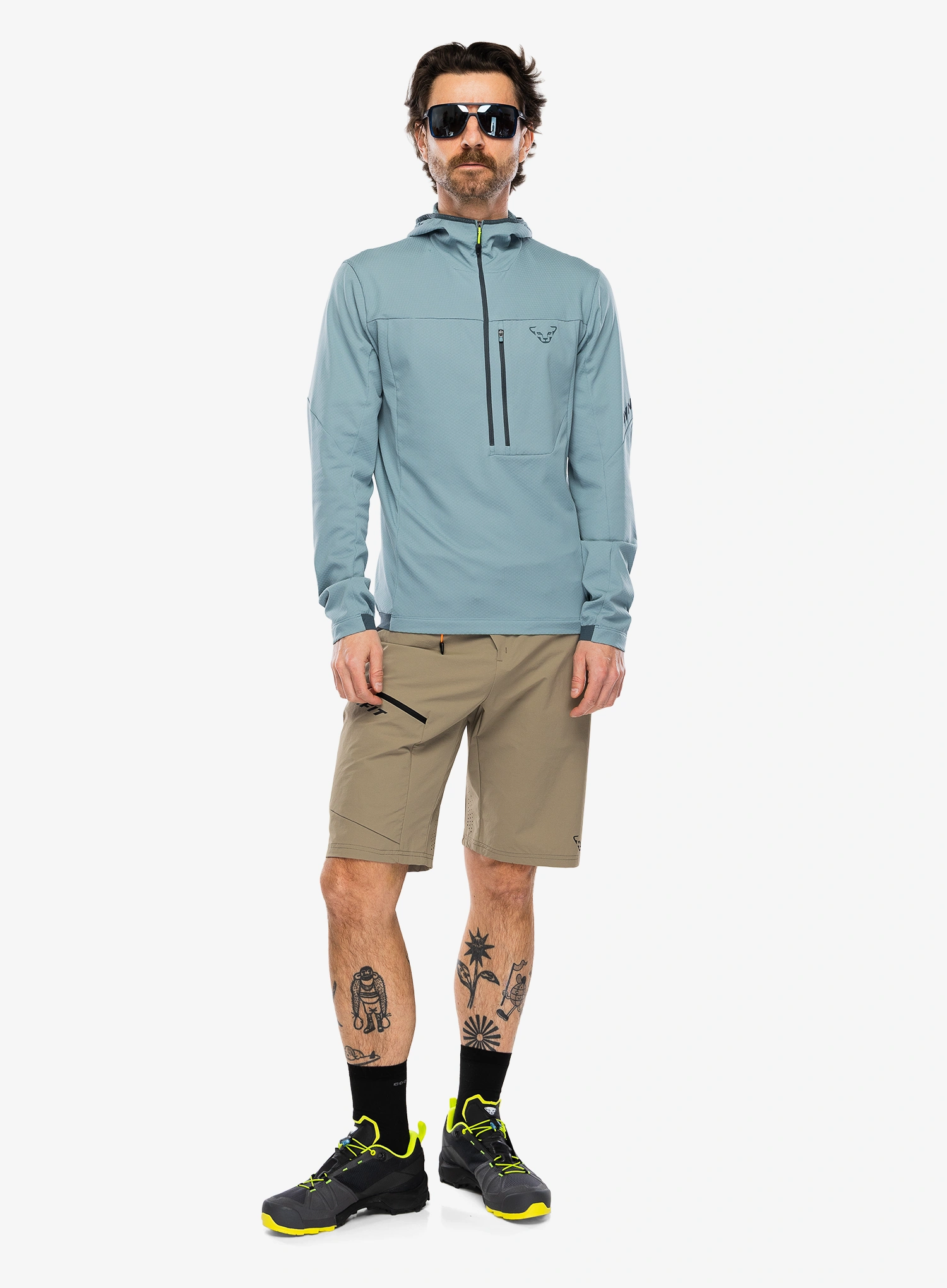 Dukserica s 1/2 patentnim zatvaračem Dynafit Traverse Thermal 1/2 Zip - smoke blue