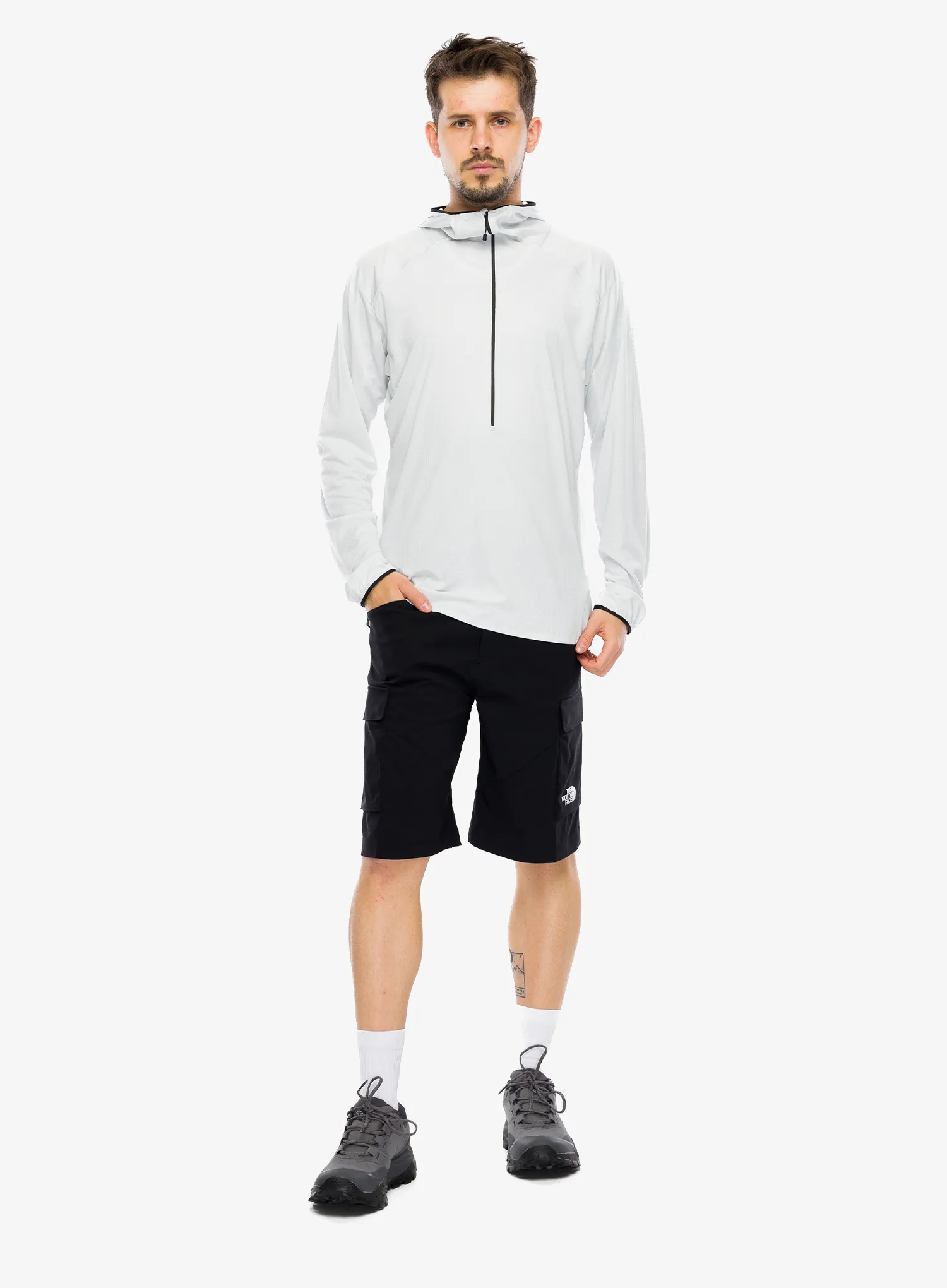 Dukserica s 1/2 patentnim zatvaračem The North Face Summit Direct Sun Hoodie - pearl stone