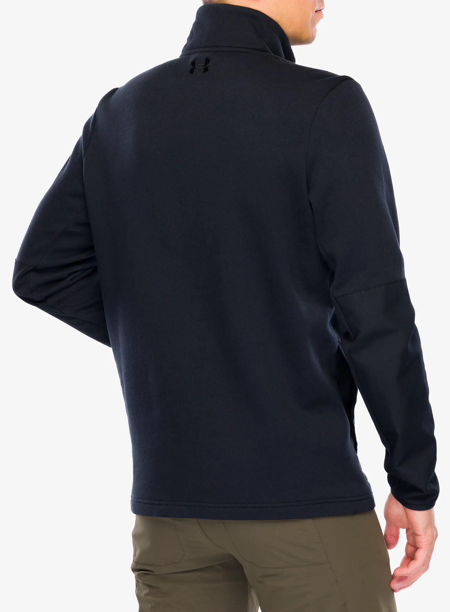 Dukserica s 1/2 patentnim zatvaračem Under Armour Tac Rival Job Fleece - black/black/black