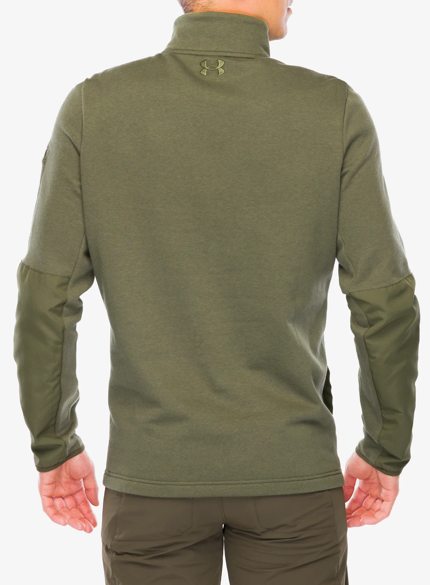 Dukserica s 1/2 patentnim zatvaračem Under Armour Tac Rival Job Fleece - marine green/marine green