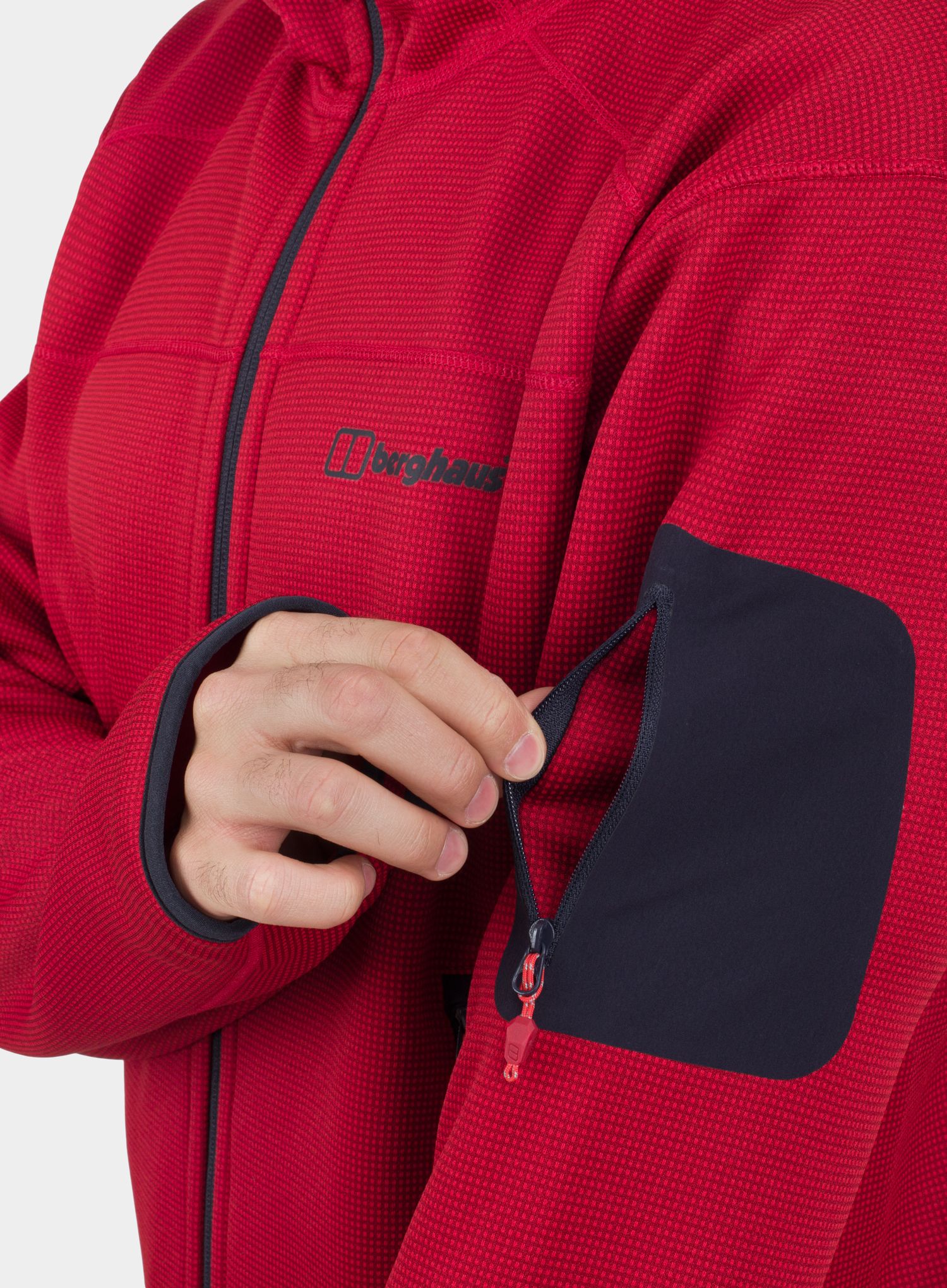 Jakna od flisa Berghaus Pravitale MTN 2.0 Hooded Jacket - red/red
