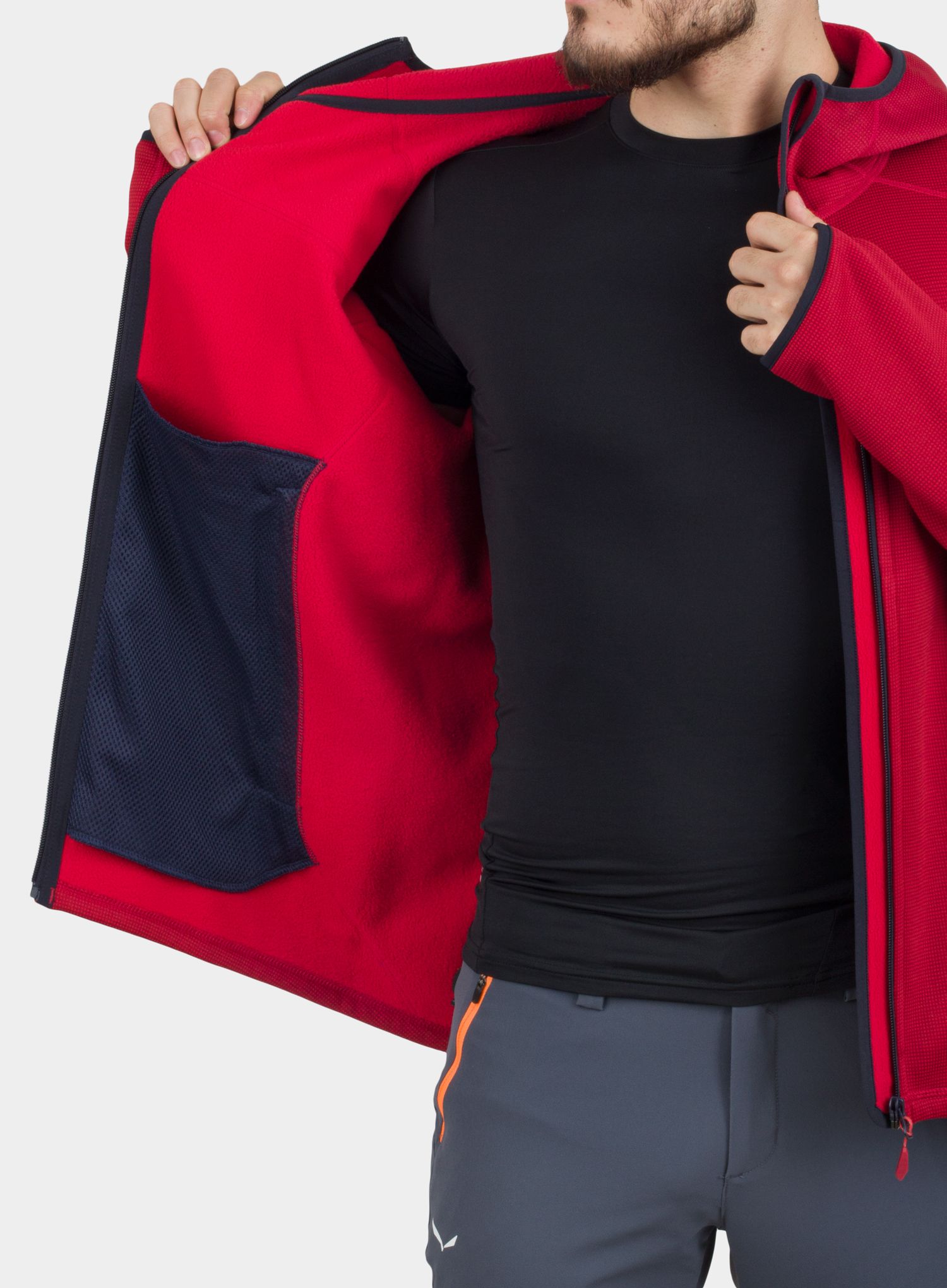 Jakna od flisa Berghaus Pravitale MTN 2.0 Hooded Jacket - red/red