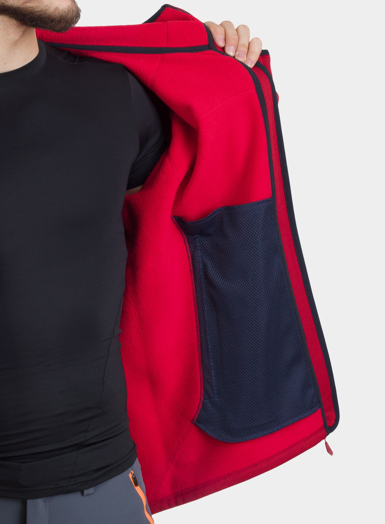 Jakna od flisa Berghaus Pravitale MTN 2.0 Hooded Jacket - red/red