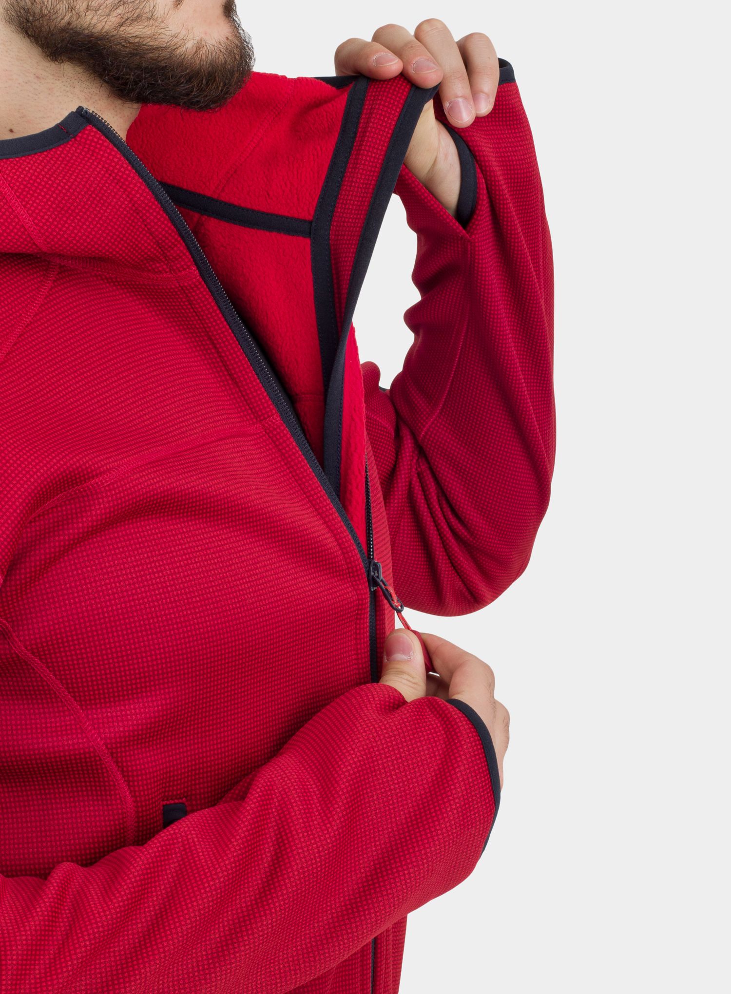 Jakna od flisa Berghaus Pravitale MTN 2.0 Hooded Jacket - red/red