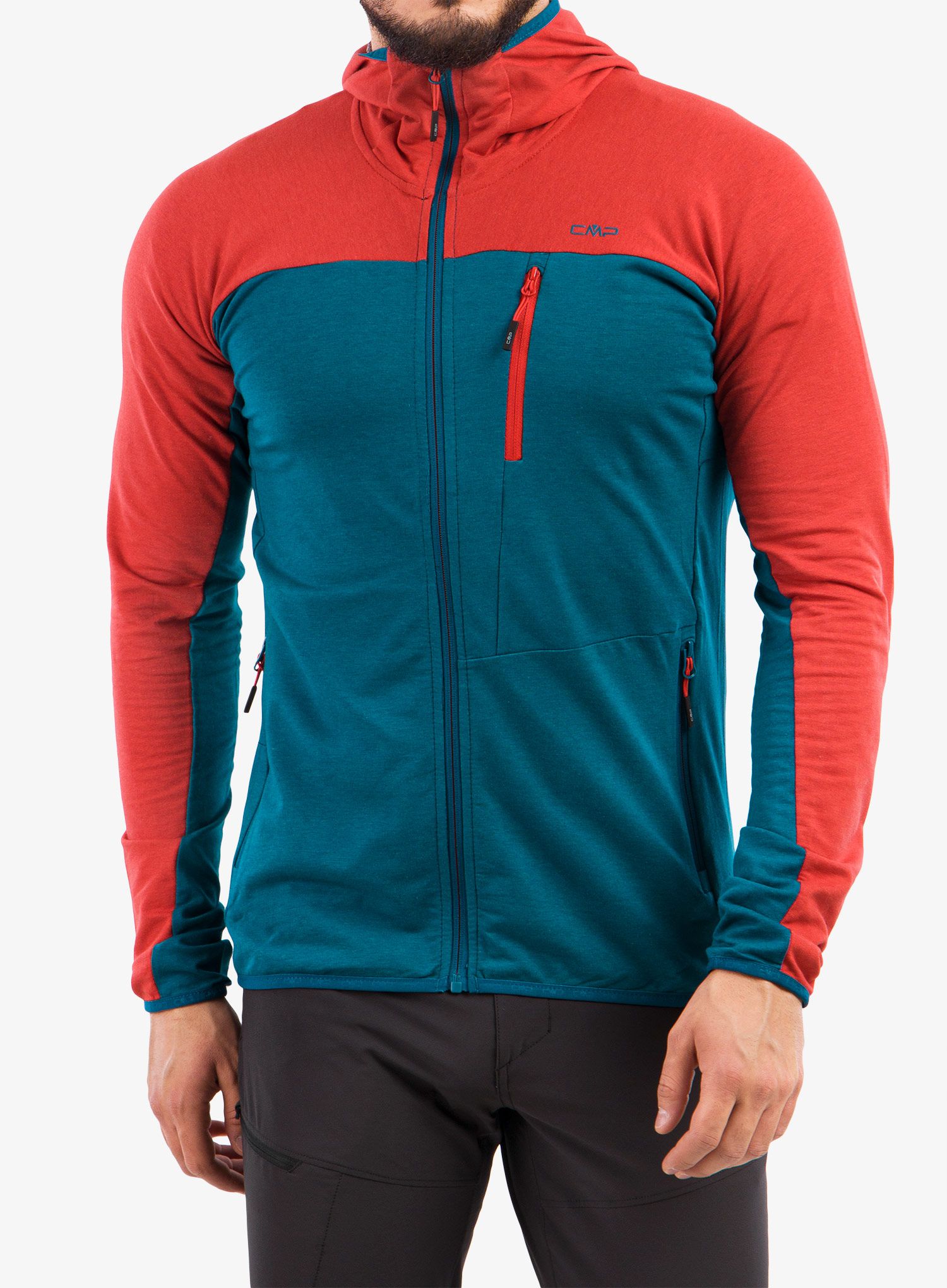 Dukserica CMP Magneto Hybrid Jacket Fix Hood - deep lake