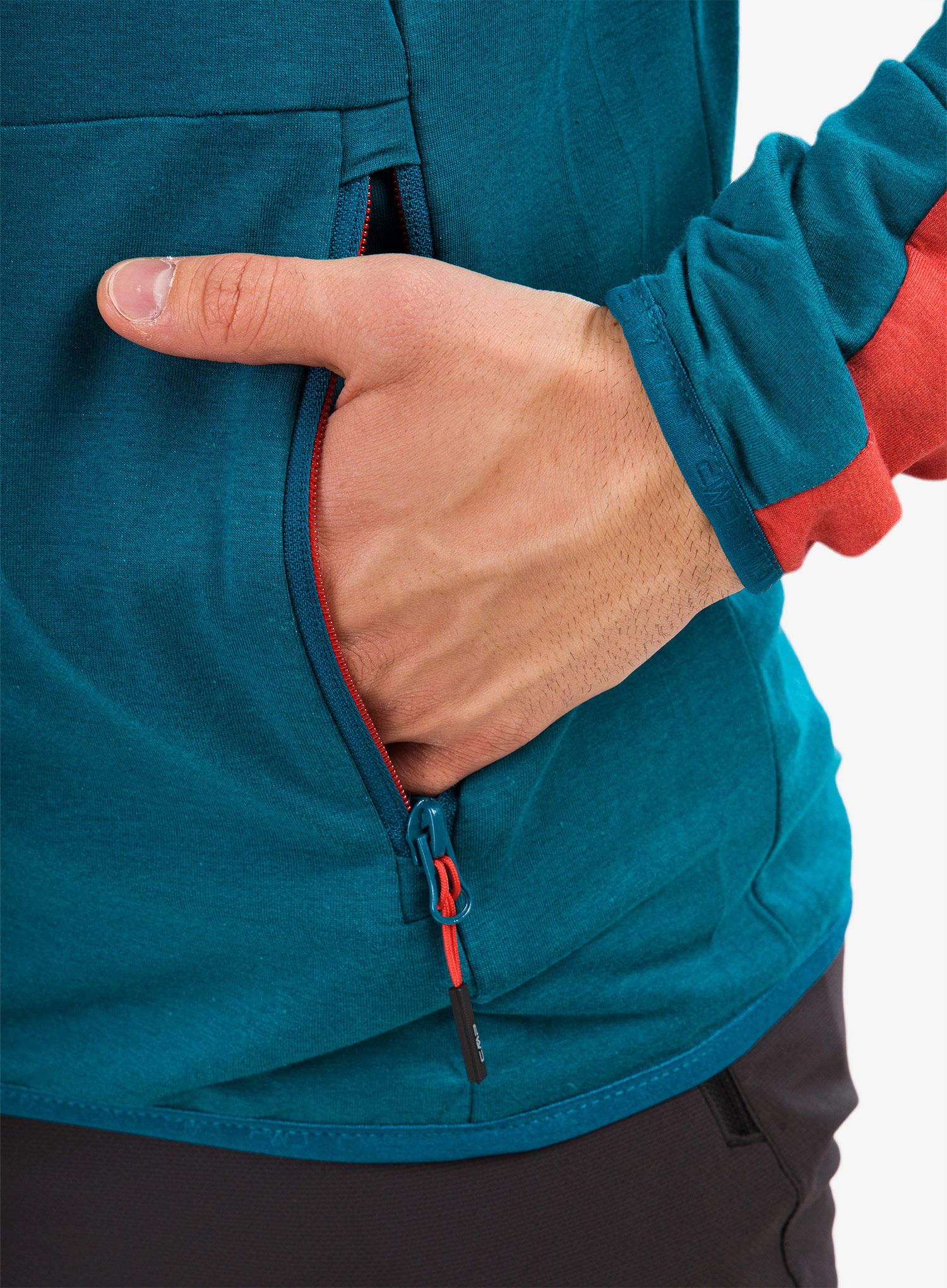 Dukserica CMP Magneto Hybrid Jacket Fix Hood - deep lake