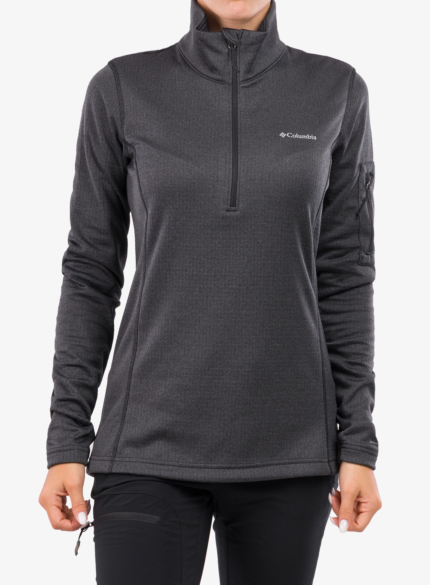 Ženska dukserica od flisa Columbia Park View Grid Fleece Half Zip - black