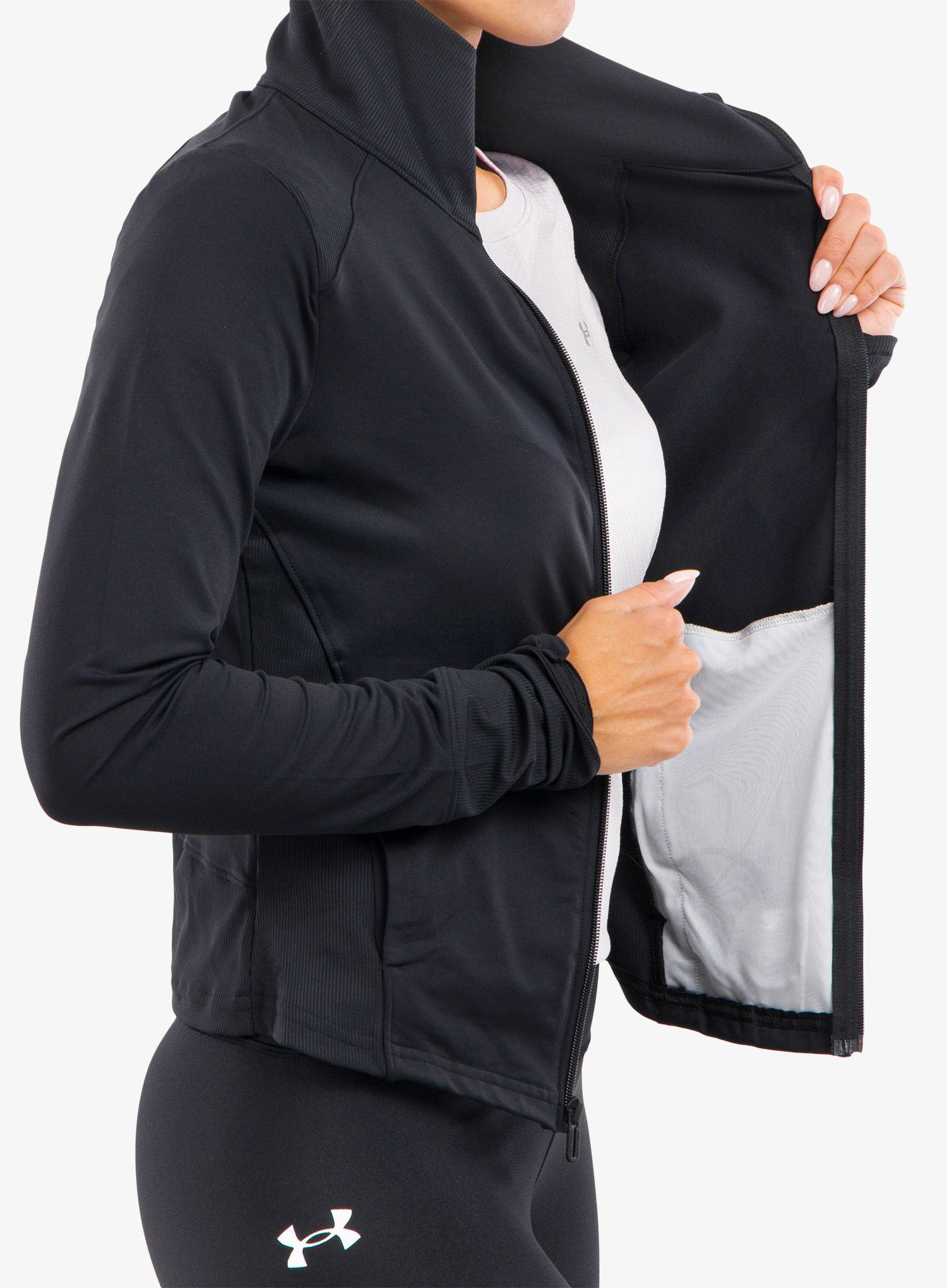 Ženska dukserica Under Armour Meridian Jacket - black/metallic silver