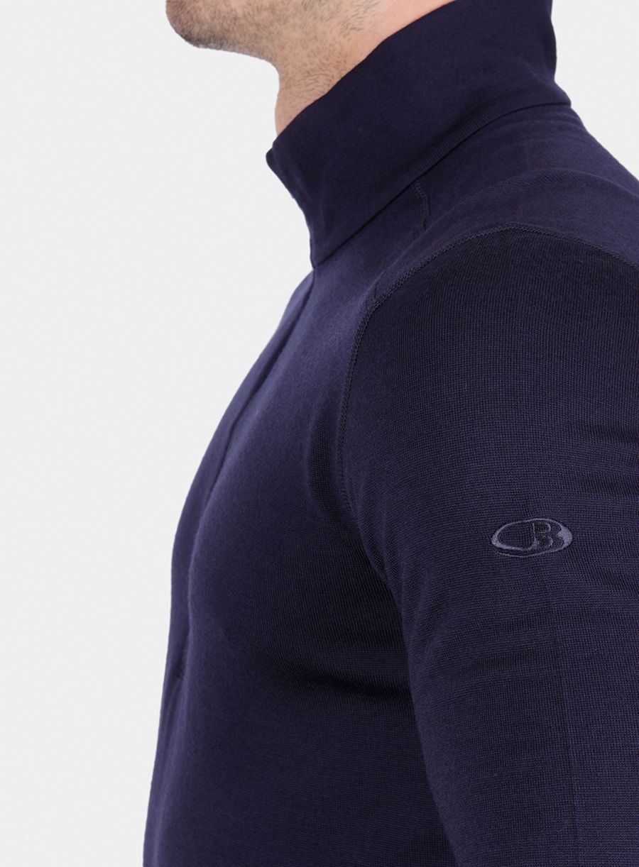 Dukserica Icebreaker 260 Tech L/S Half Zip - midnight navy