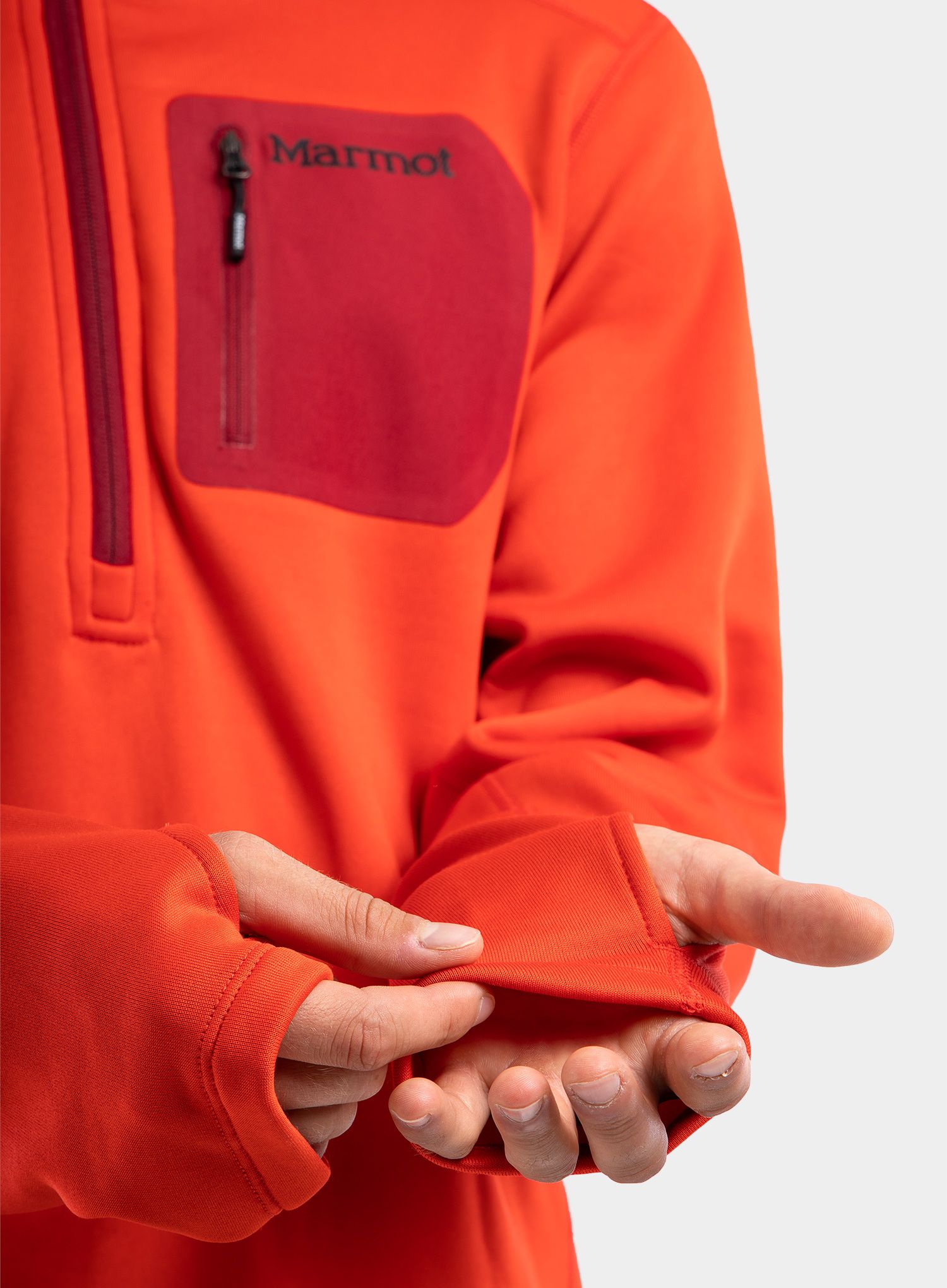 Dukserica od flisa Marmot Olden Polartec 1/2 Zip - victory red