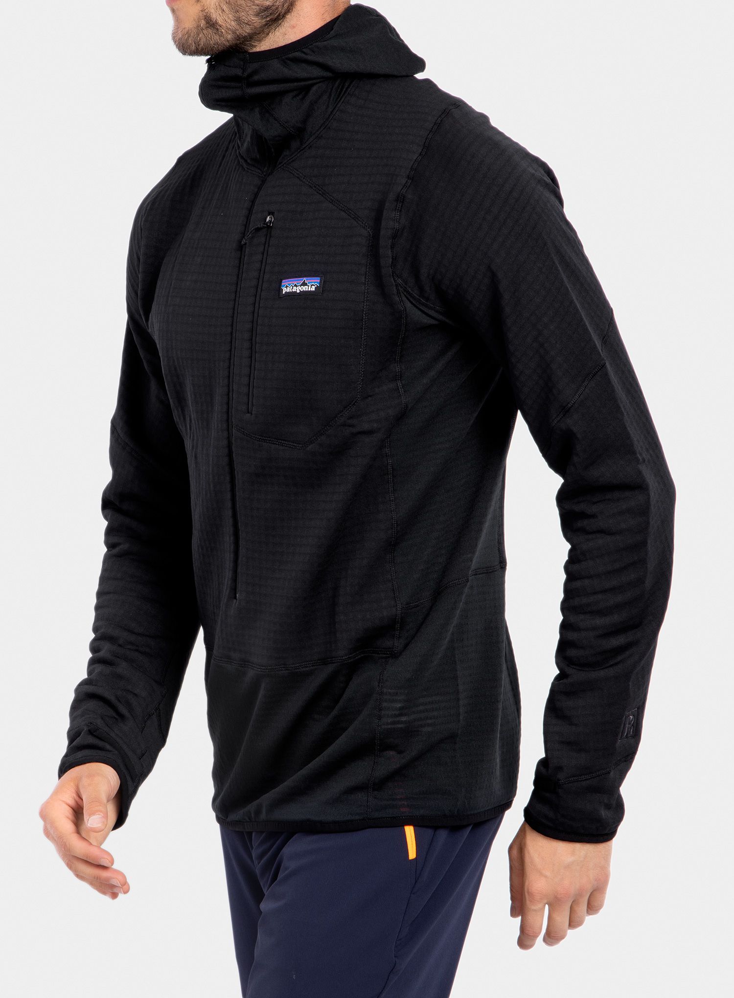 Penjačka dukserica Patagonia R1 Pullover Hoody - black