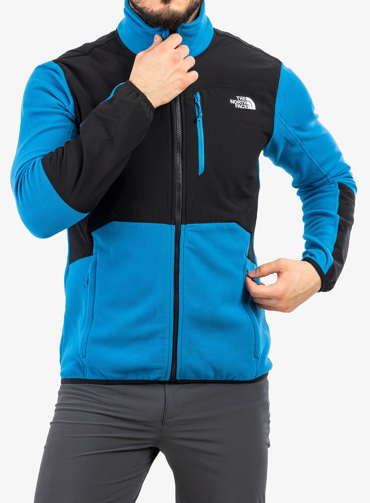 Dukserica od flisa The North Face Glacier Pro Full Zip banff blue tnf black