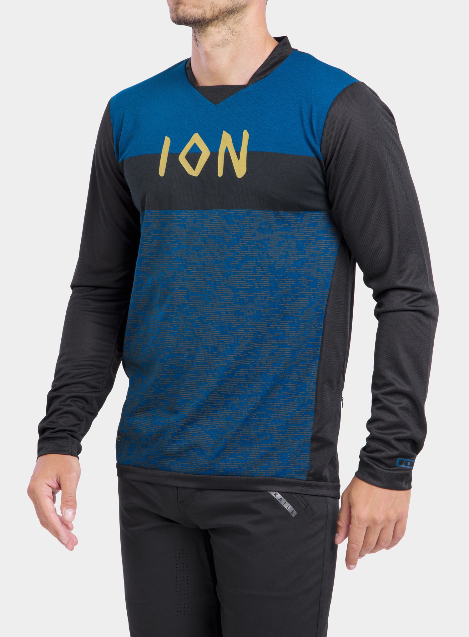 Biciklistička dukserica ION LS Scrub AMP - ocean blue