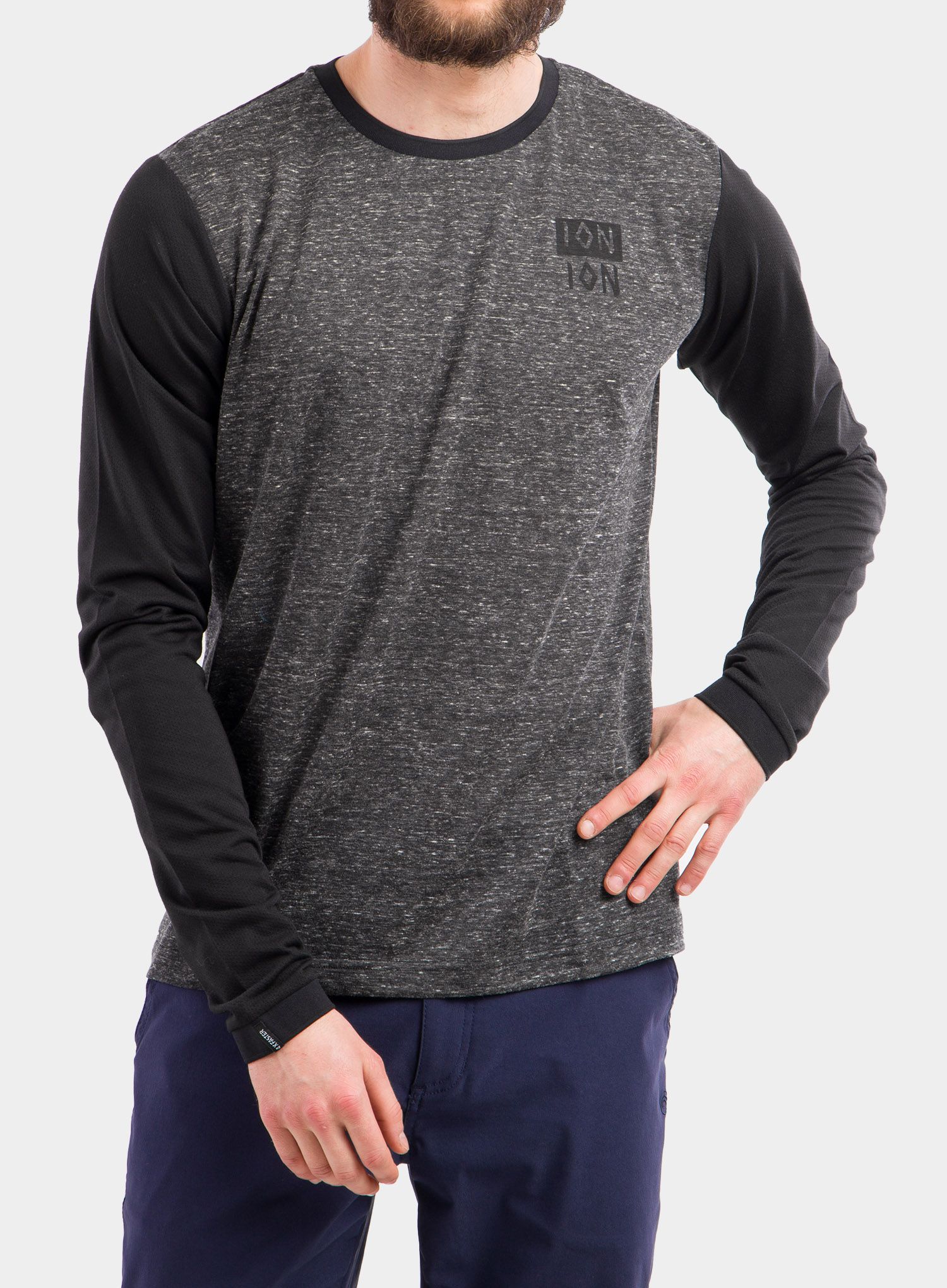 Biciklistička dukserica ION LS Seek - black