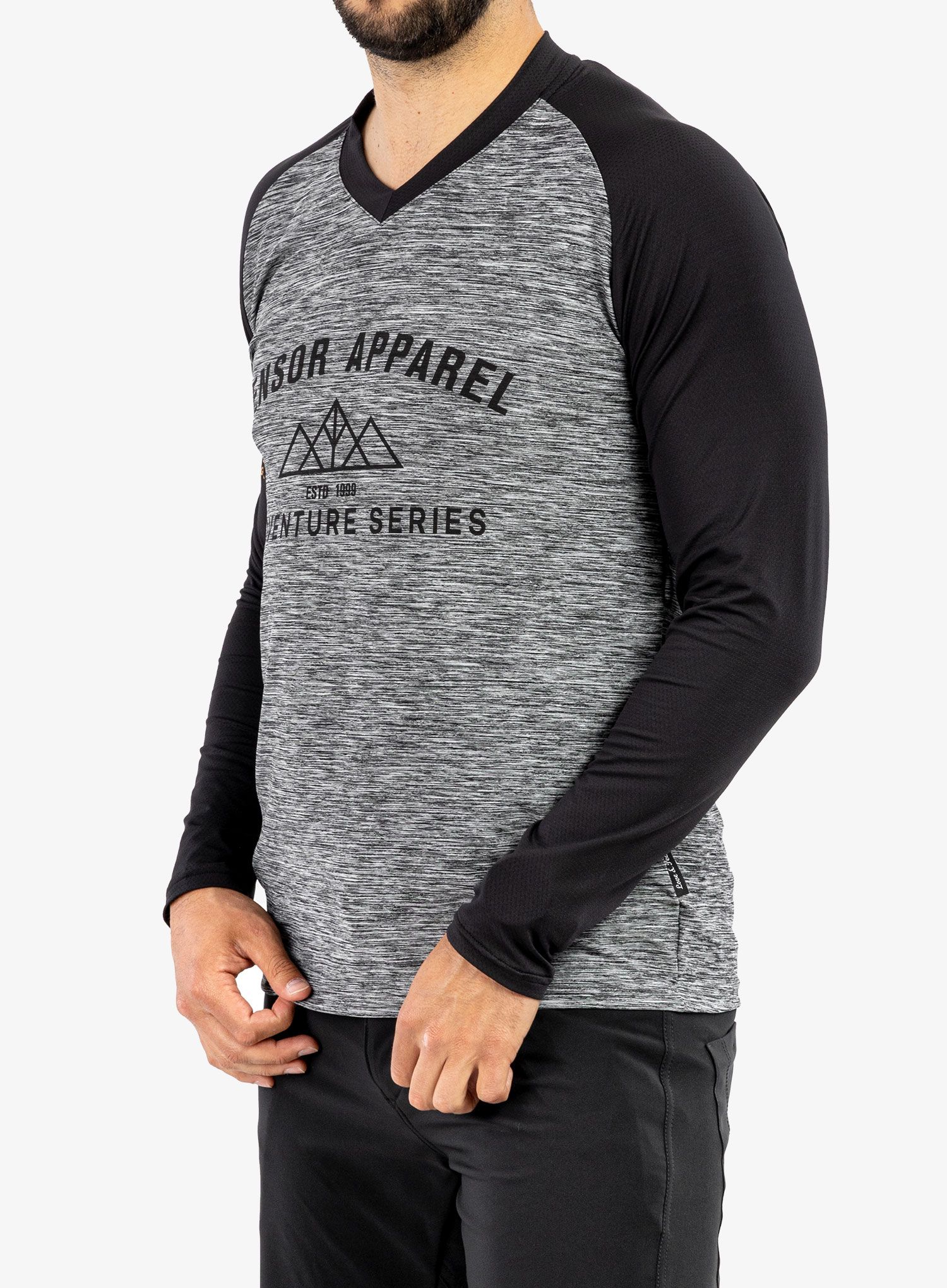 Biciklistička dukserica Sensor Cycle Jersey L/S Charger - grey/black