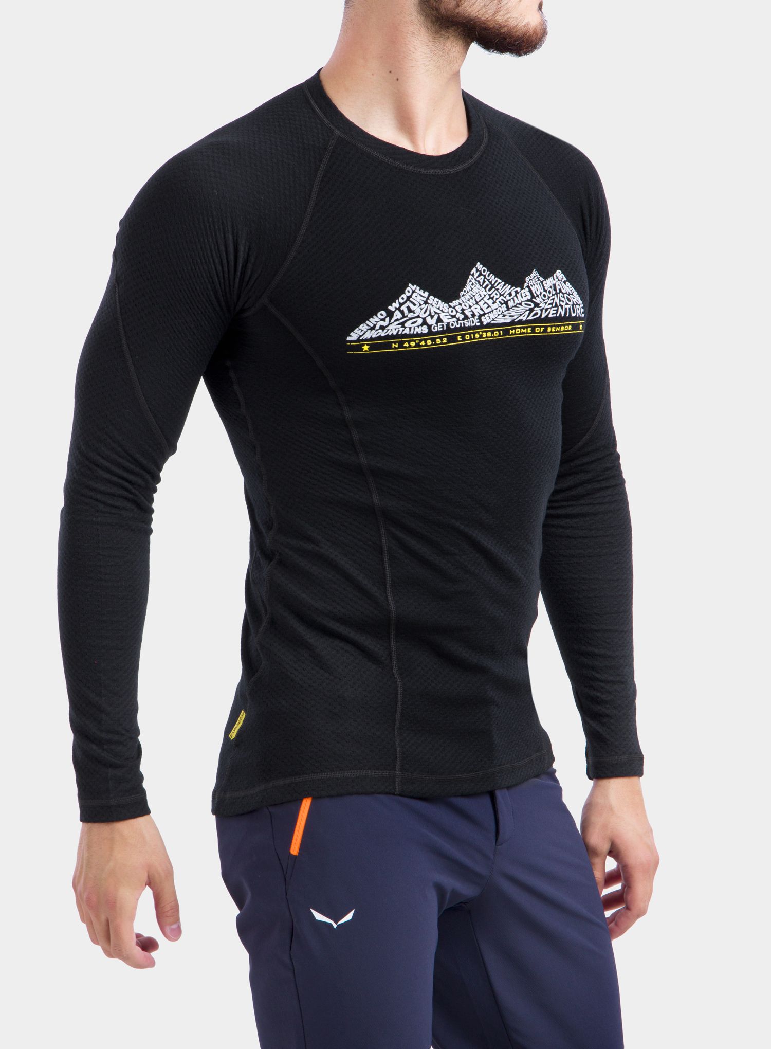 Dukserica Sensor Merino DF Tee L/S - black adventure