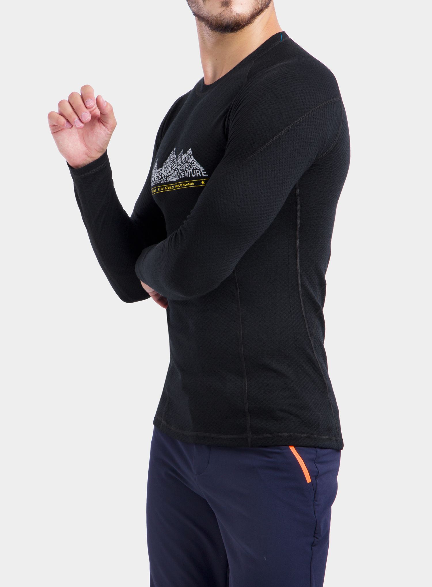 Dukserica Sensor Merino DF Tee L/S - black adventure