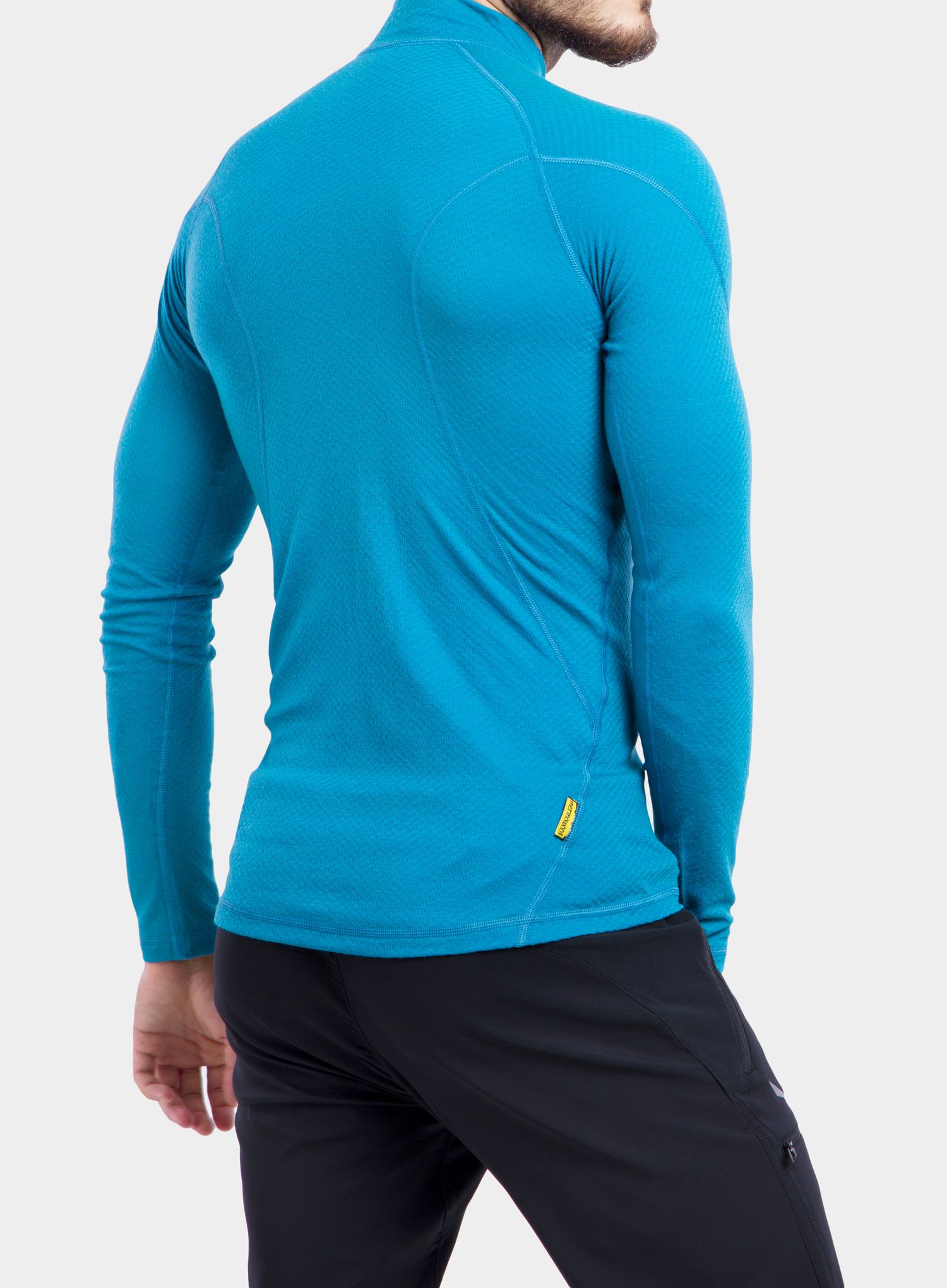 Dukserica Sensor Merino DF Tee L/S Zip - blue