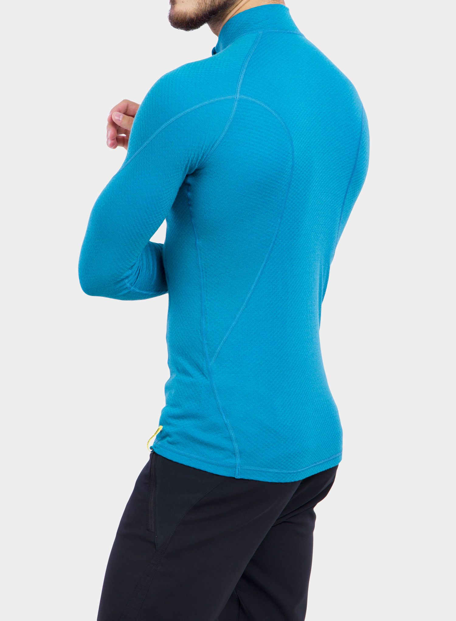 Dukserica Sensor Merino DF Tee L/S Zip - blue