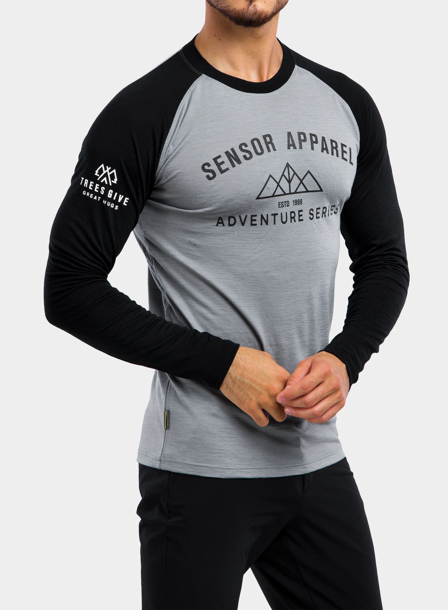 Termoaktivna dukserica Sensor Merino Active PT Tee L/S - grey adventure