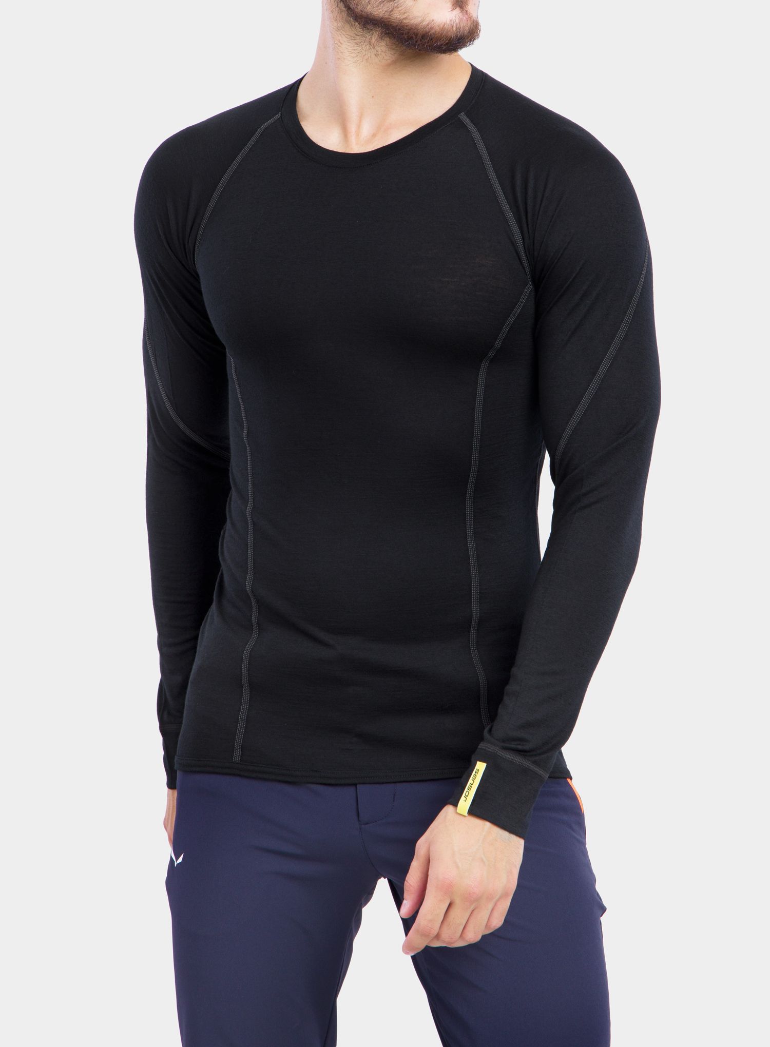 Termoaktivna dukserica Sensor Merino Active Tee L/S - black