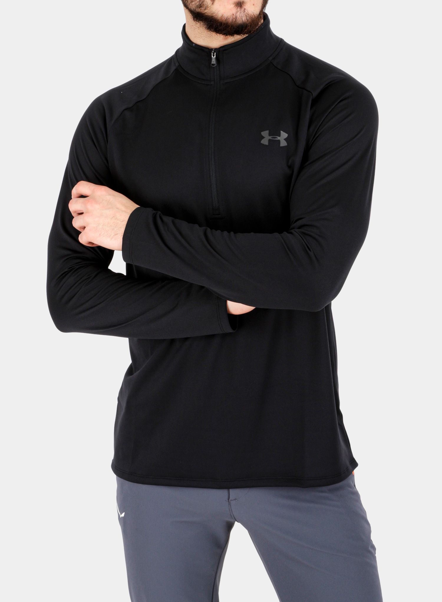 Dukserica Under Armour Tech 1/2 Zip Long Sleeve - black/charcoal