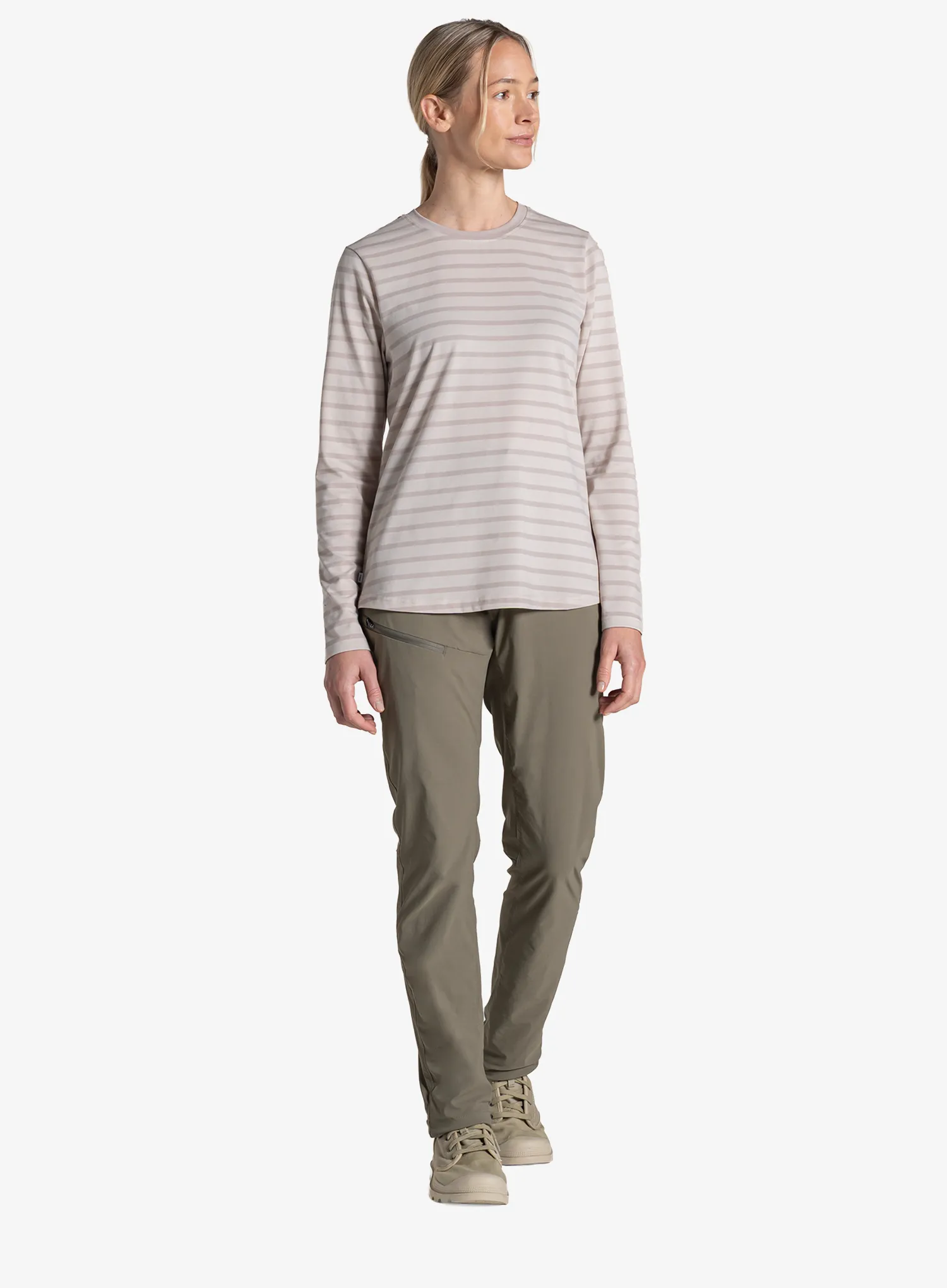 Ženska bluza dugih rukava Craghoppers NosiLife Akona LS Top - oyster stripe