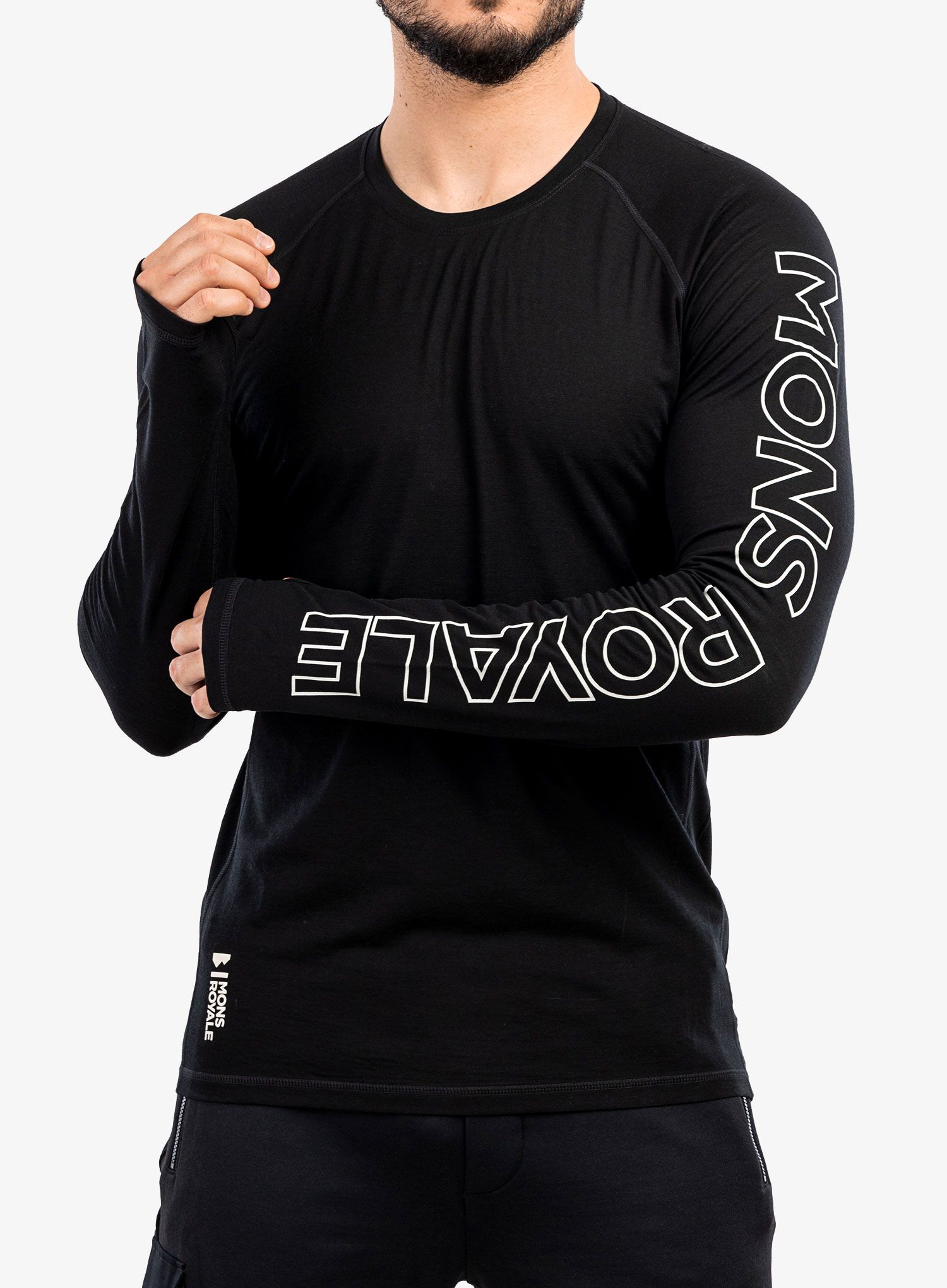 Termoaktivna dukserica Mons Royale Temple Tech LS - black