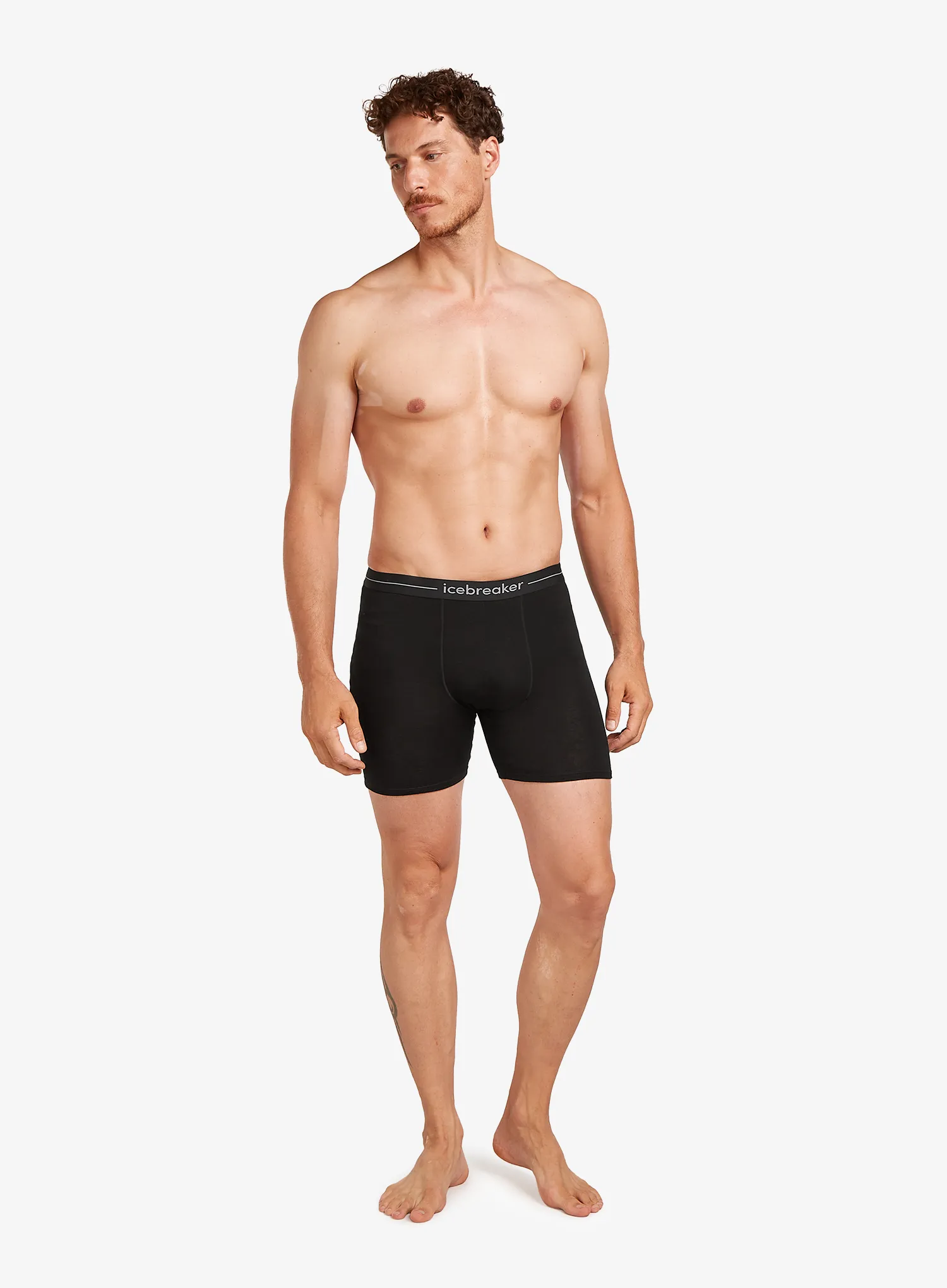 Termoaktivne bokserice Icebreaker Anatomica Long Boxers - black