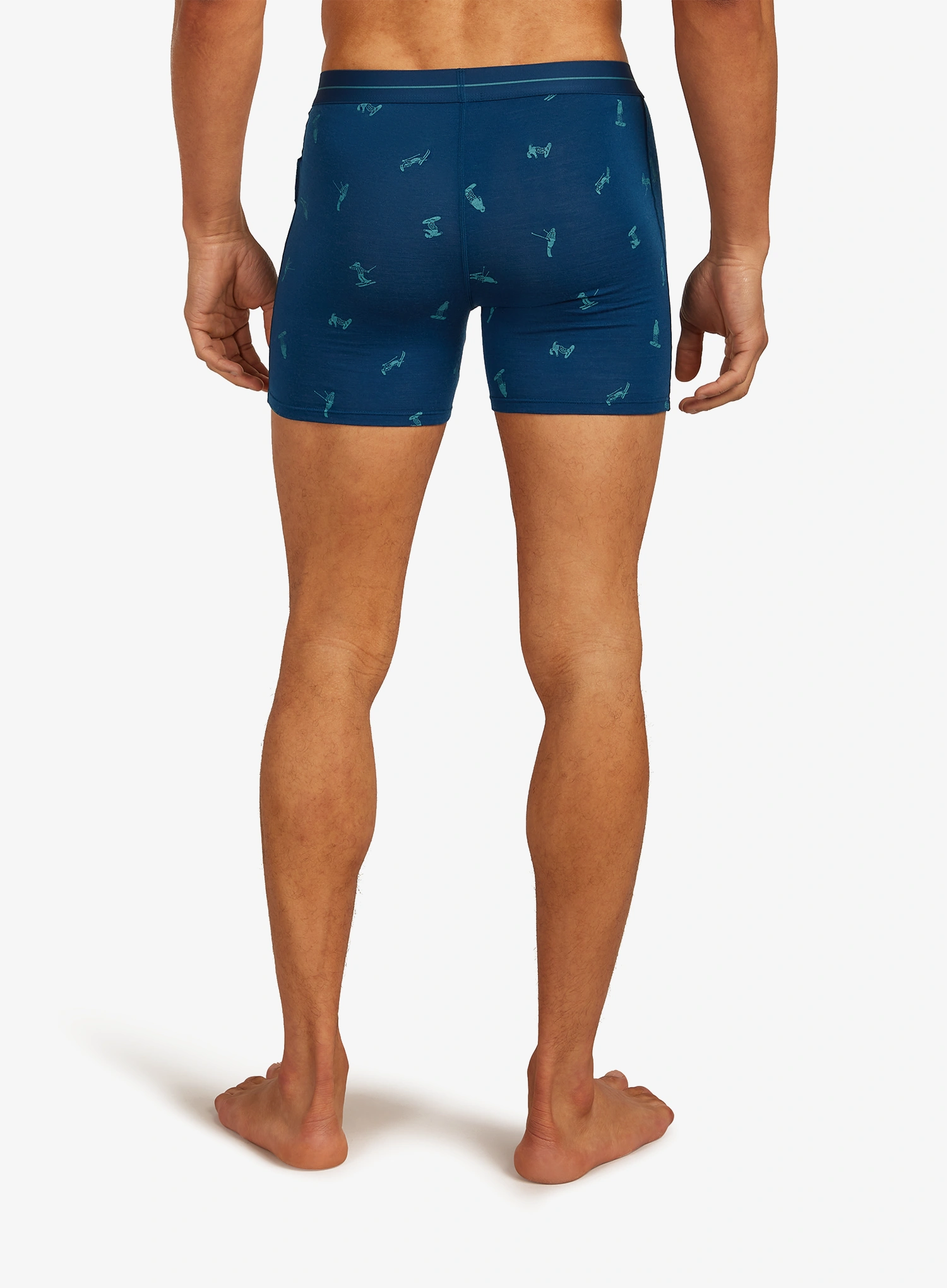 Termoaktivne bokserice Icebreaker Merino 150 Anatomica Boxers Ski Day - atlantis/topaz/aop