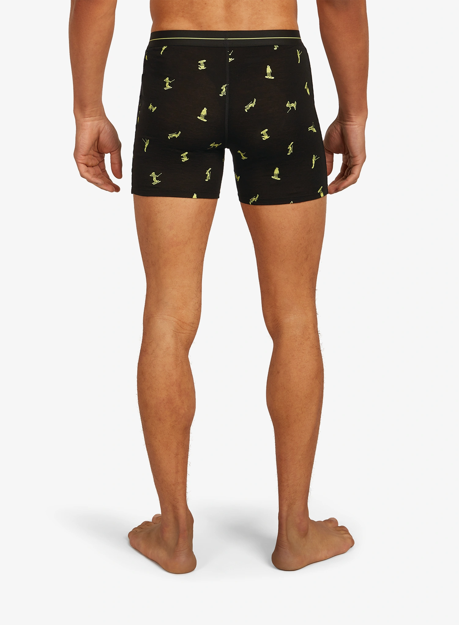 Termoaktivne bokserice Icebreaker Merino 150 Anatomica Boxers Ski Day - black/peridot/aop