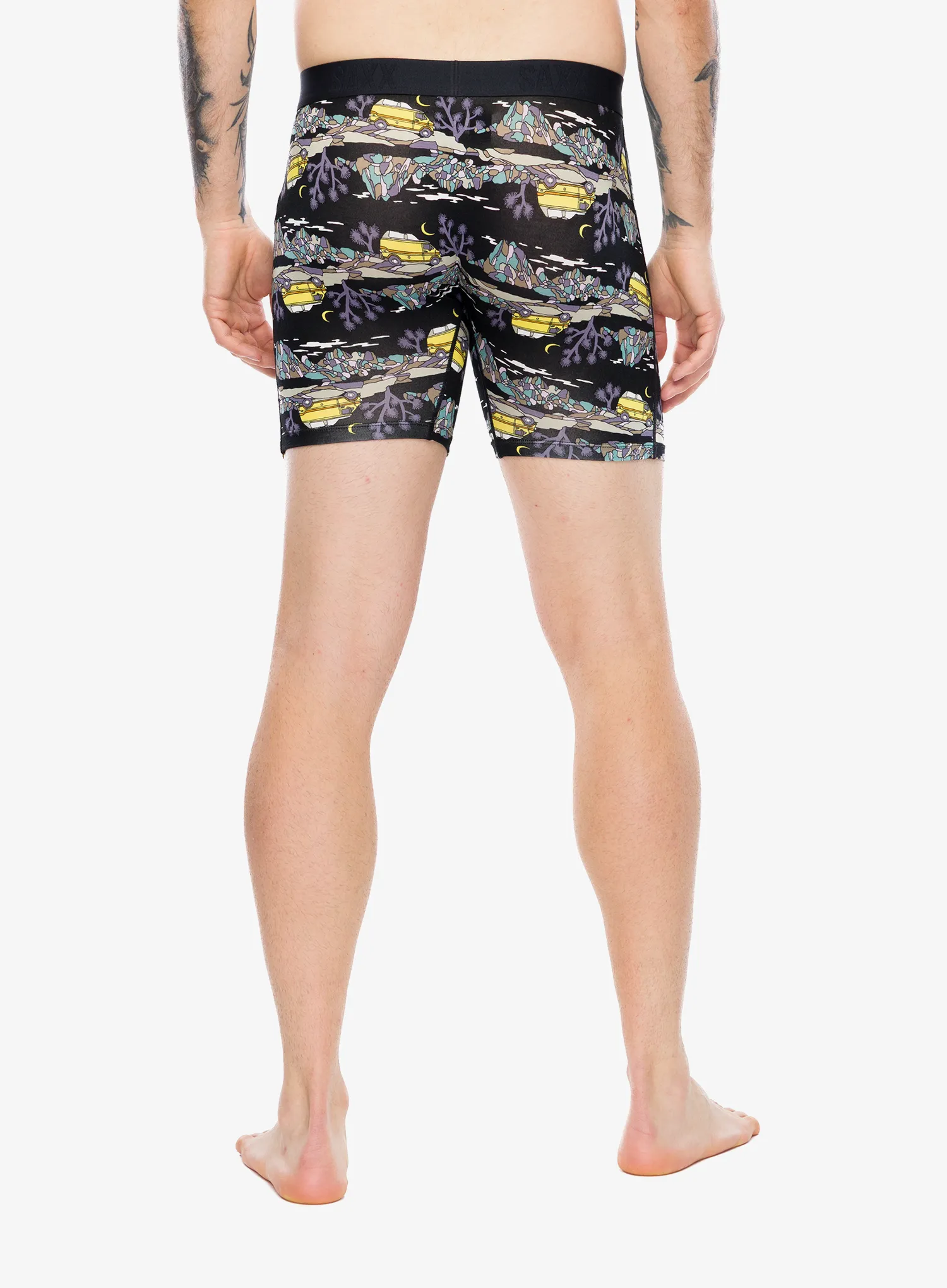 Termoaktivne bokserice Saxx Vibe Xtra Soft Comfort Boxer Brief Fly - escape to joshua/black