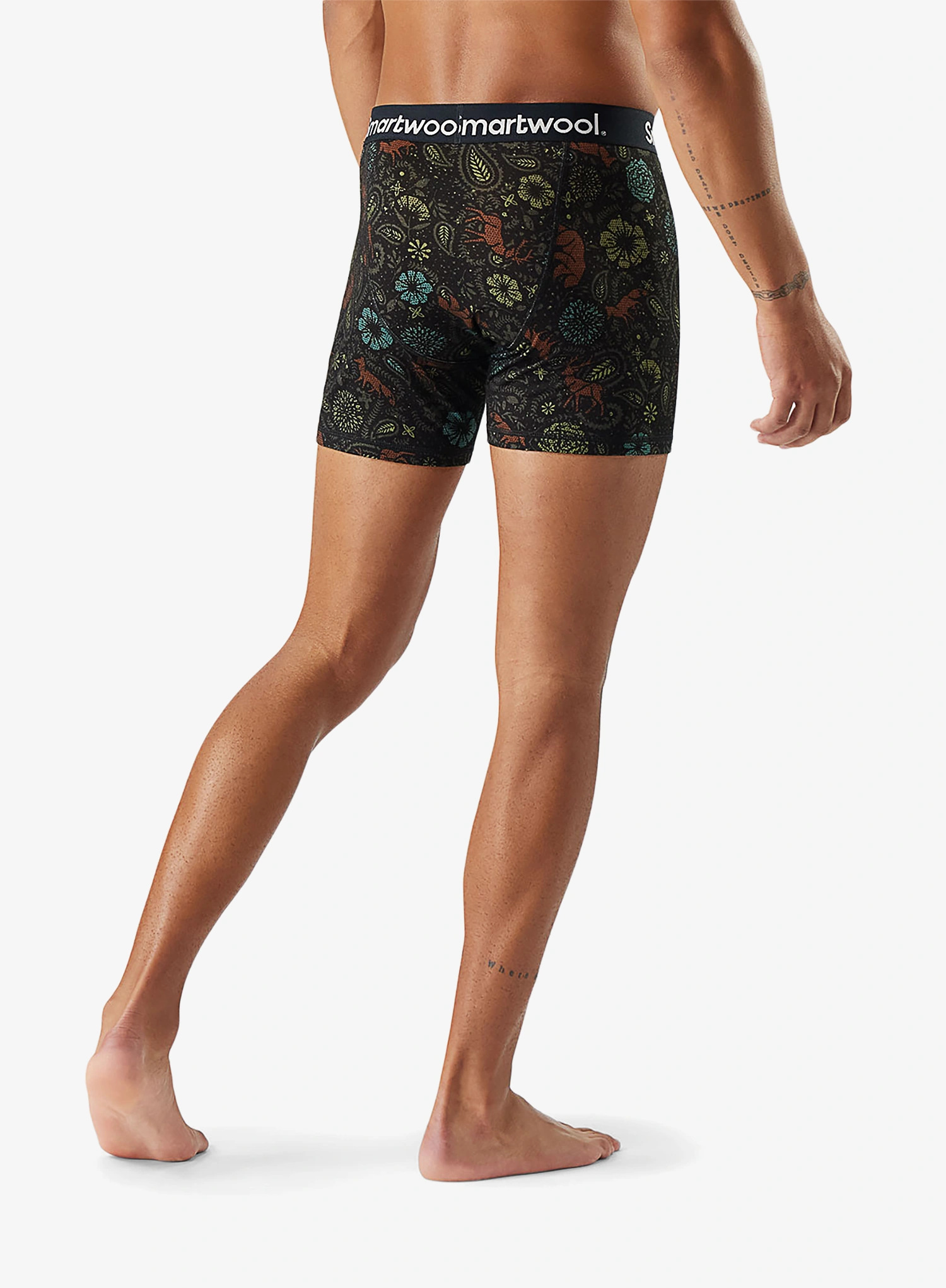 Termoaktivne bokserice Smartwool Merino Print Boxer Brief Boxed - black paisley