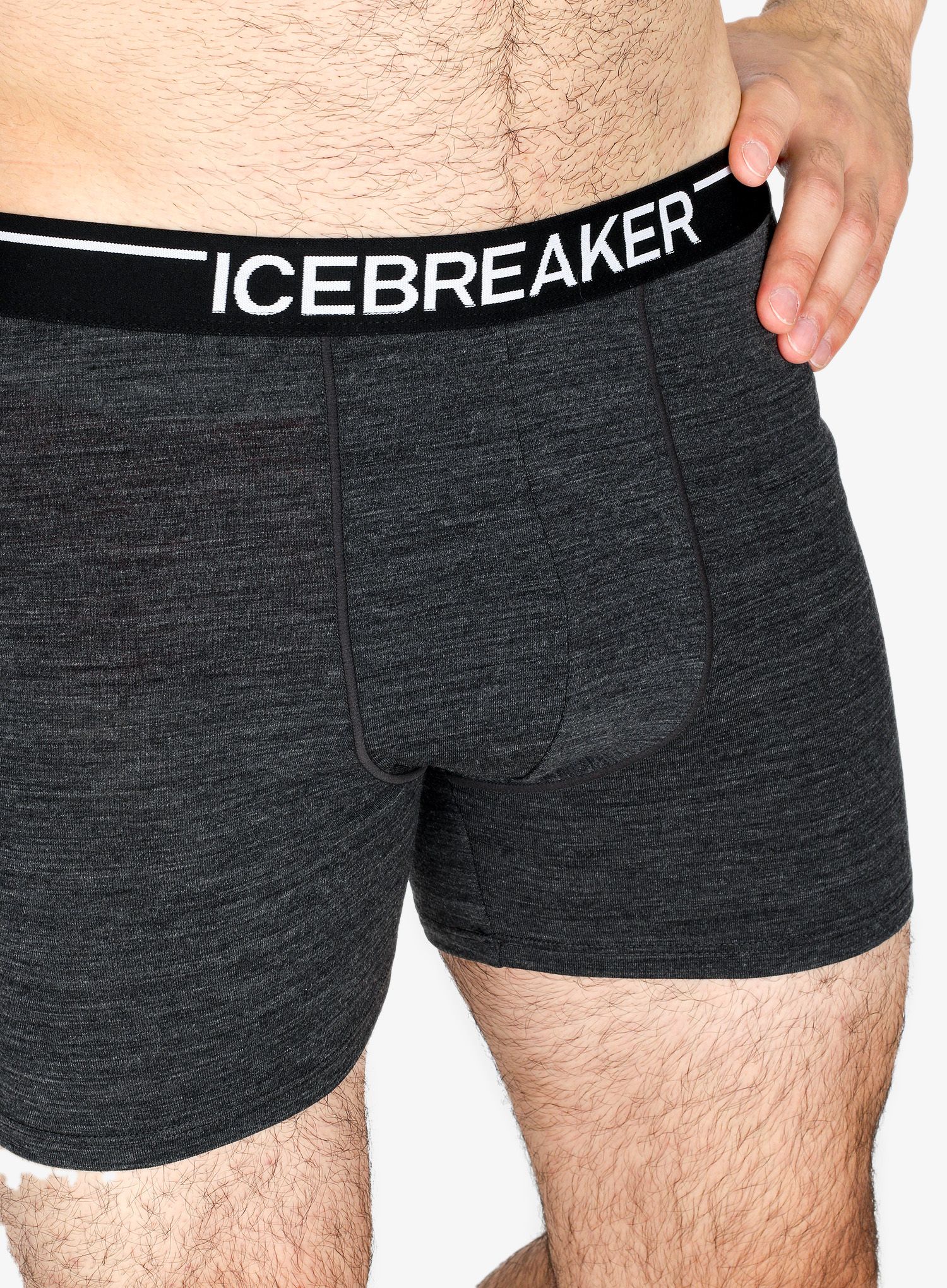 Termoaktivne bokserice Icebreaker Anatomica Boxers - jet heather