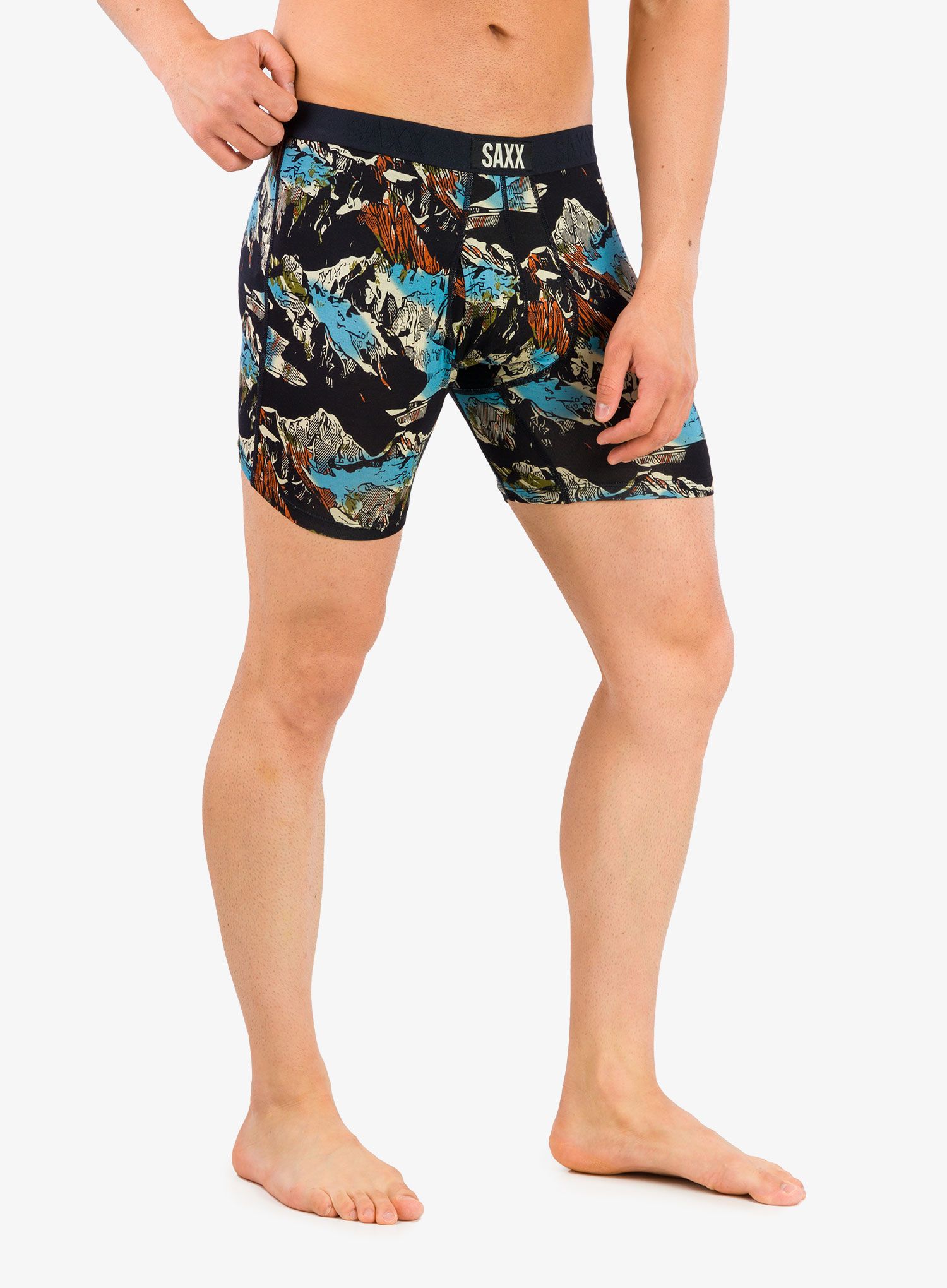 Termoaktivne bokserice Saxx Ultra Boxer Brief Fly - black mountainscape