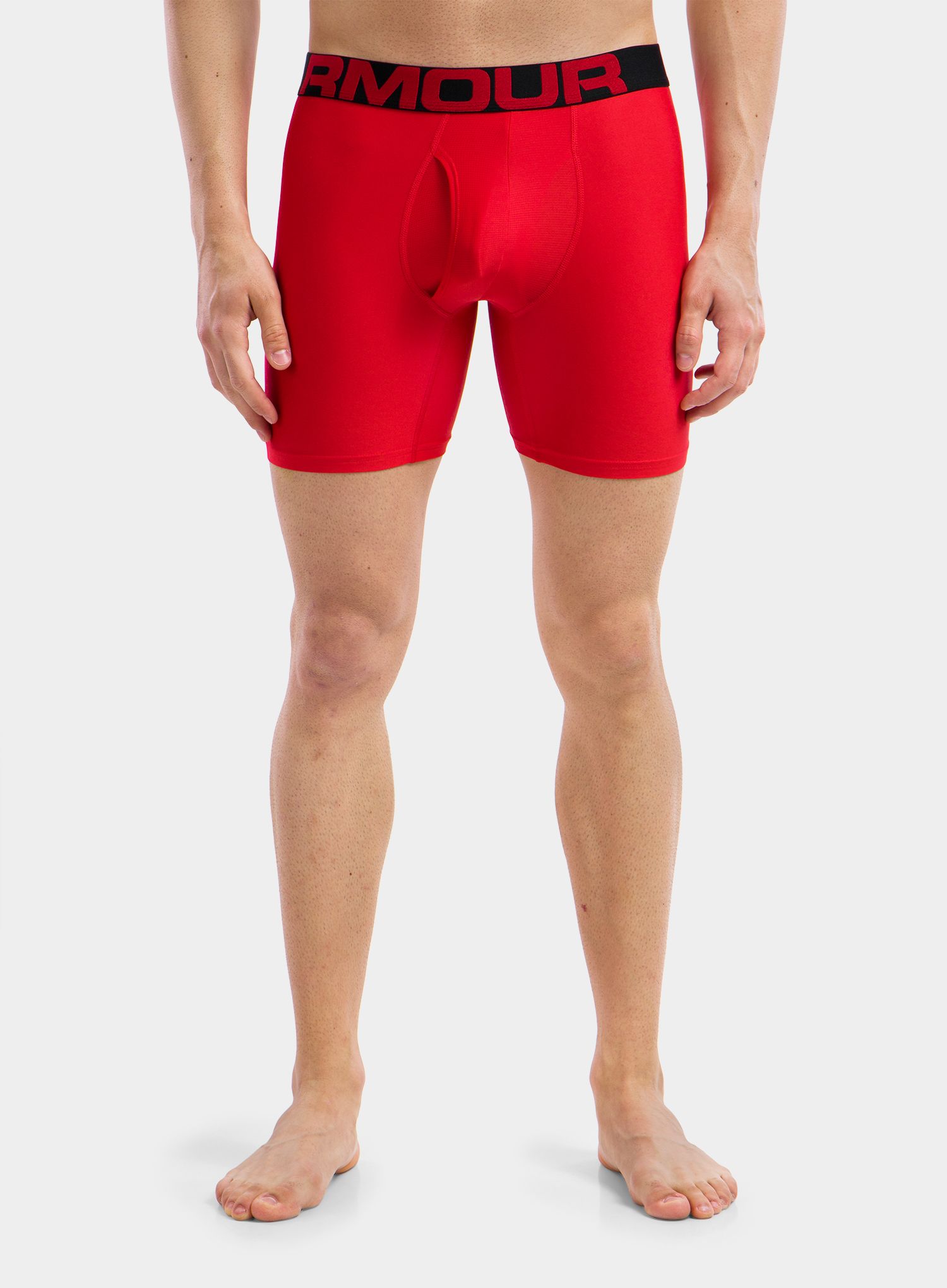 Termoaktivne bokserice Under Armour Tech 6in 2 Pack - red/black