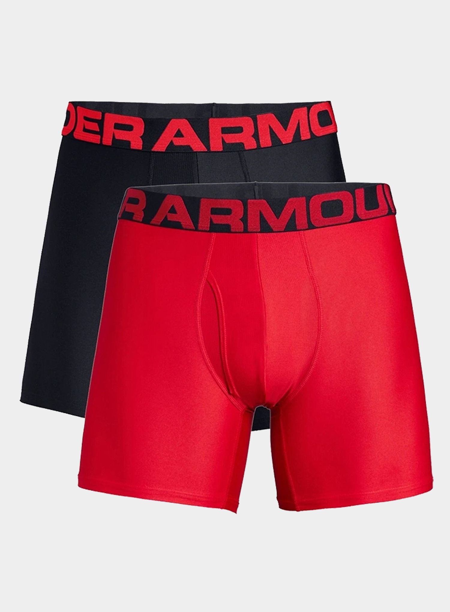 Termoaktivne bokserice Under Armour Tech 6in 2 Pack - red/black