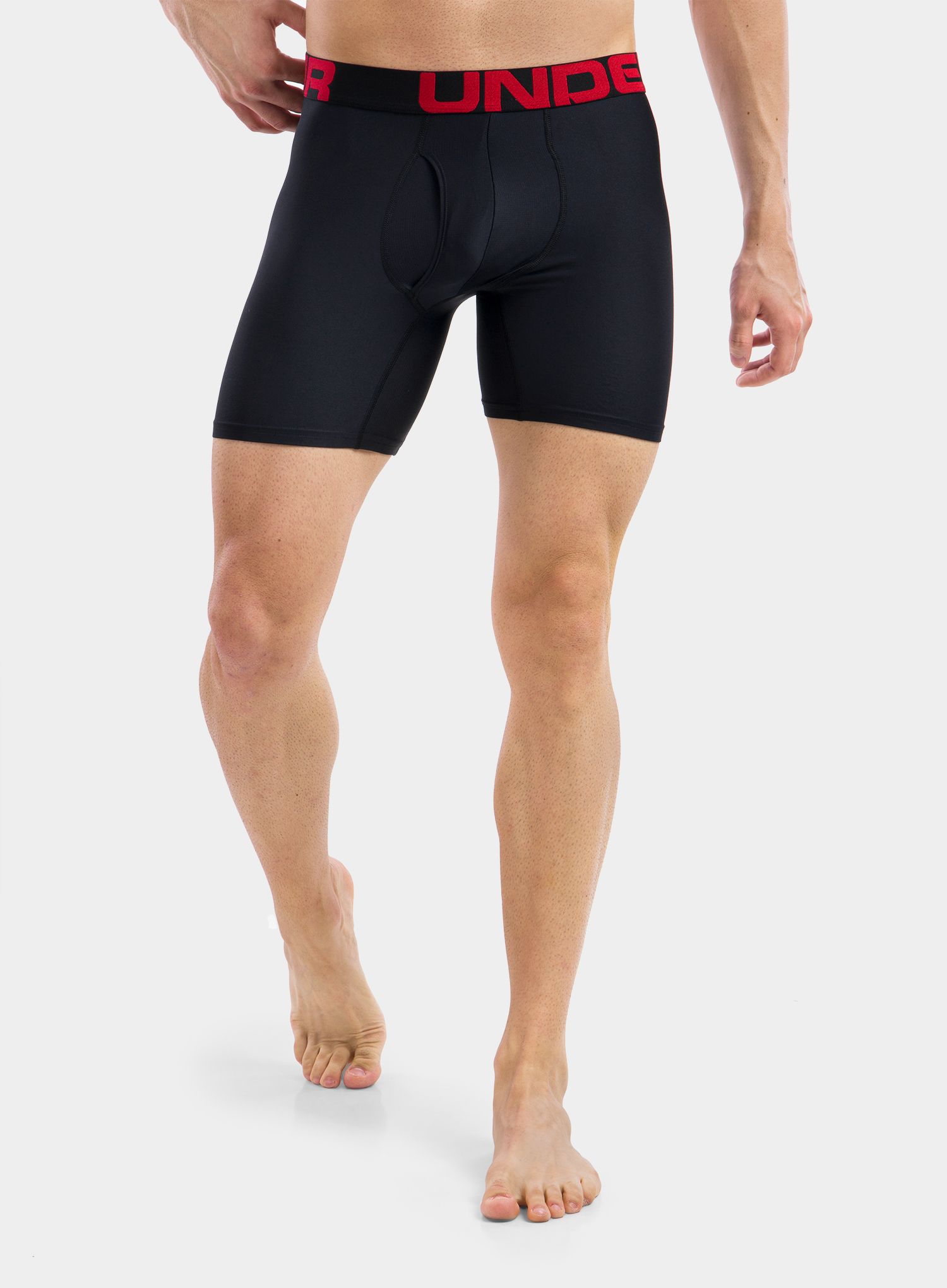 Termoaktivne bokserice Under Armour Tech 6in 2 Pack - red/black
