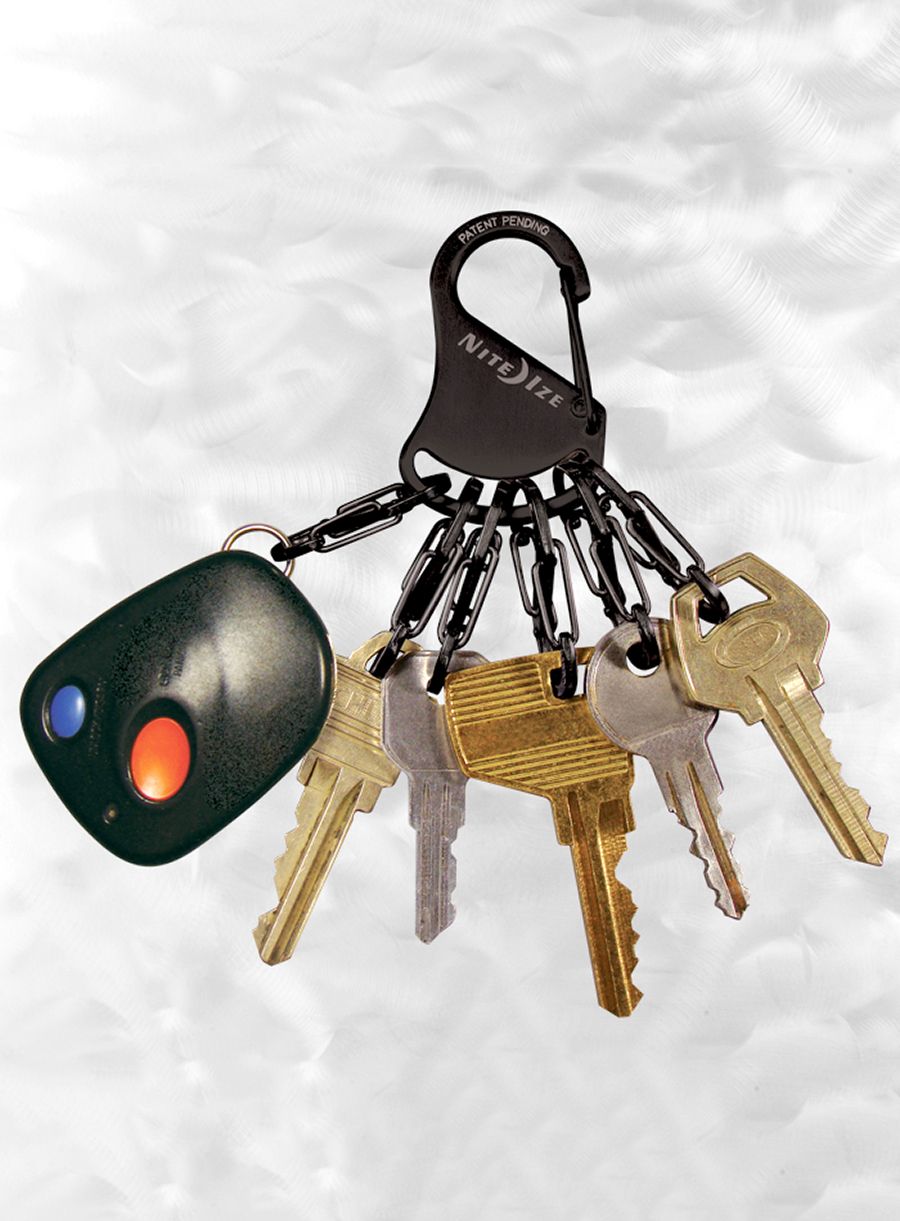 Karabiner za ključeve Nite Ize S-Biner KeyRack Steel - black