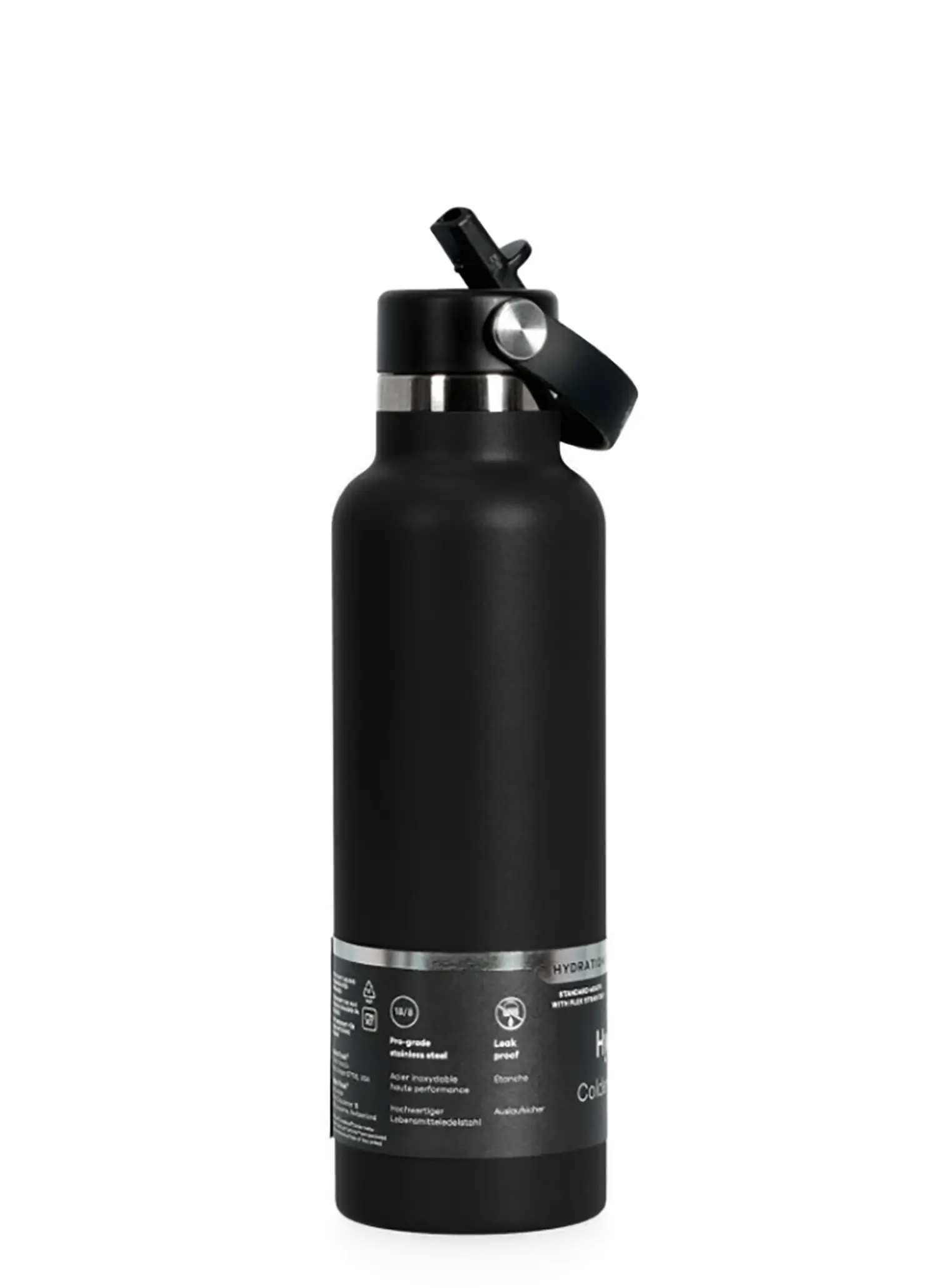 Termo boca Hydro Flask 21 oz Standard Flex Straw Cap (621 ml) - black