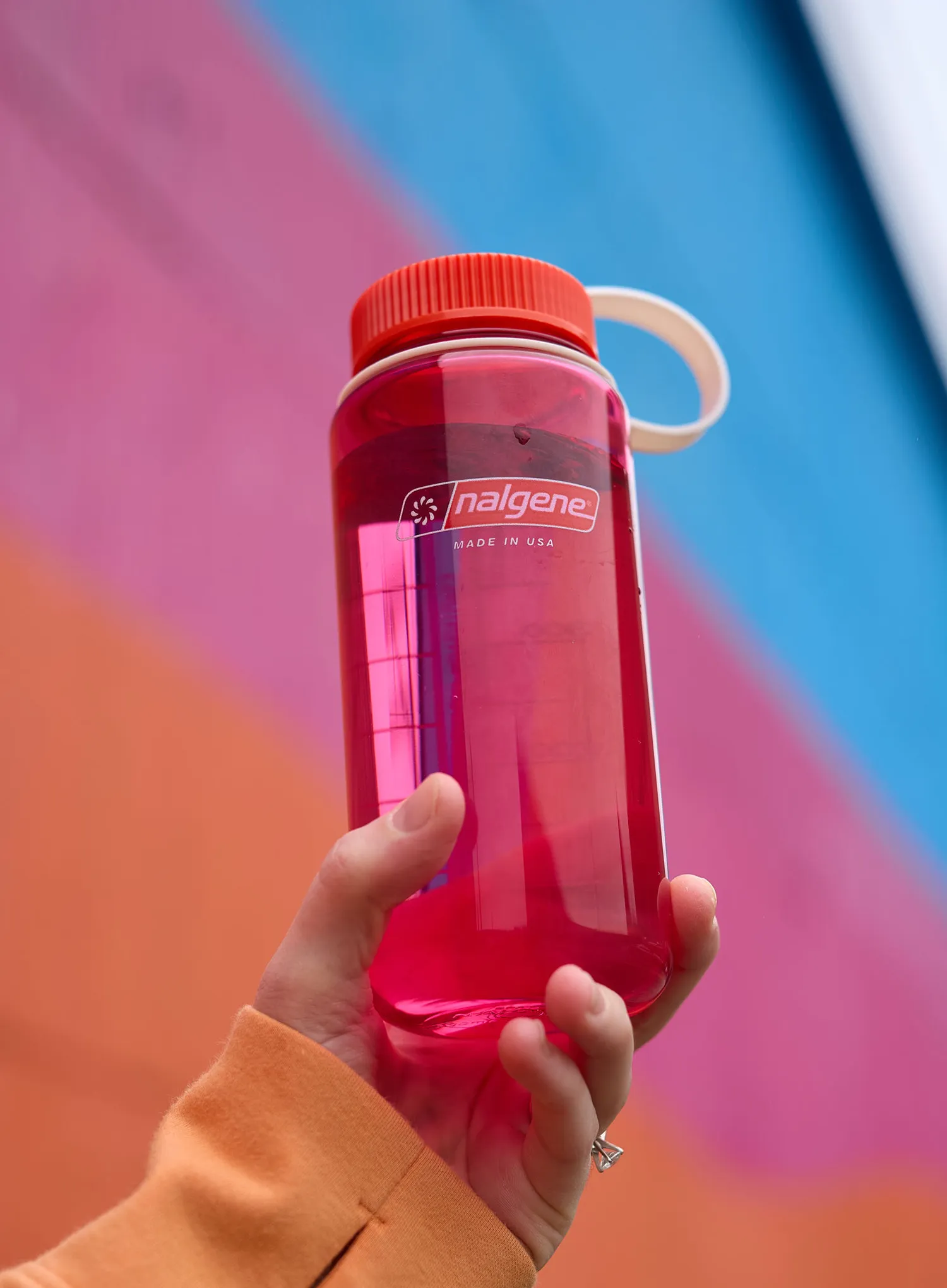 Boca Nalgene 16 oz Wide Mouth Thrill and Motion (473 ml) - fuchsia purple with flame