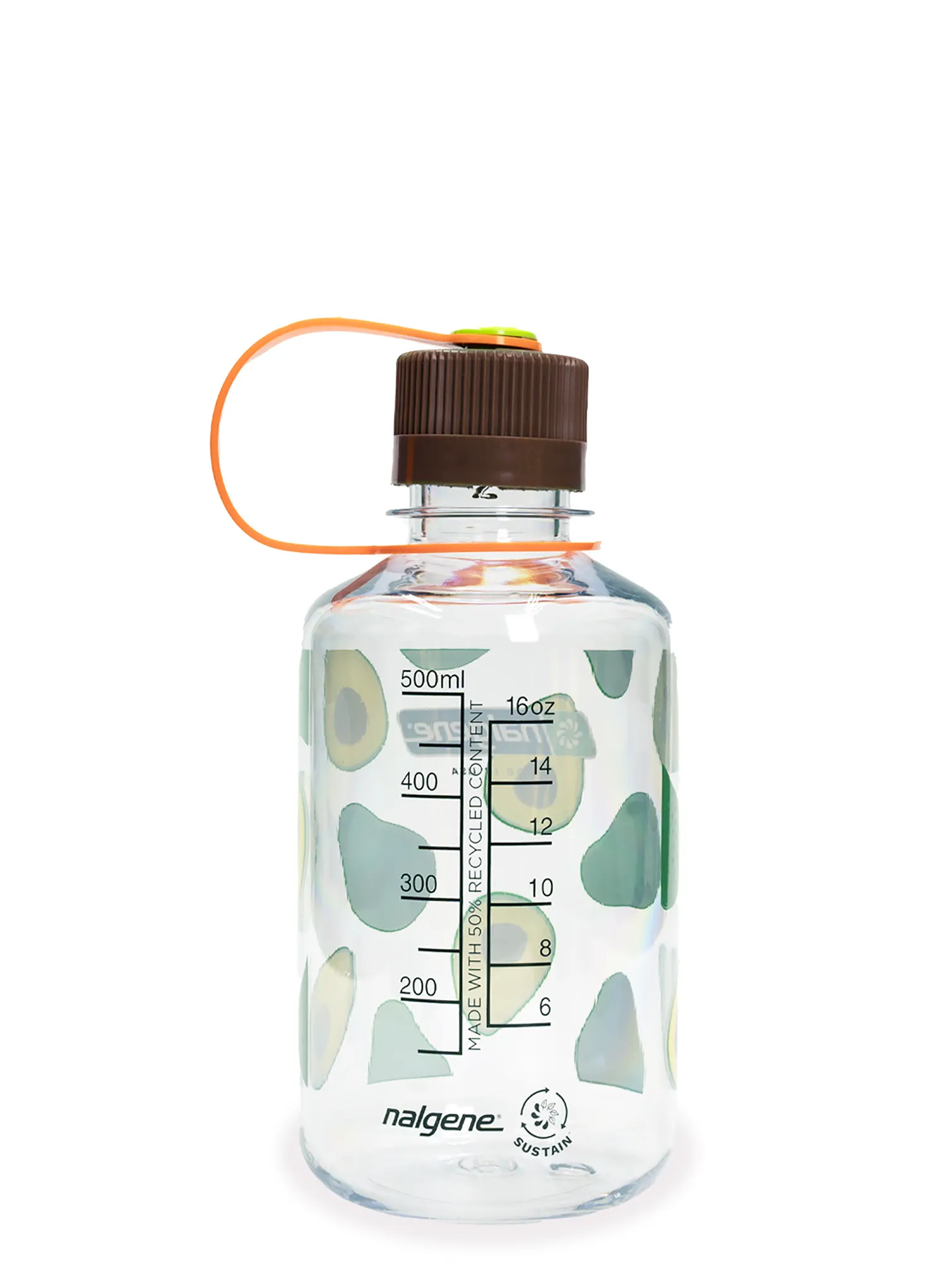 Boca Nalgene Sustain Narrow Mouth Fruit Print 16 oz (473 ml) - avocados