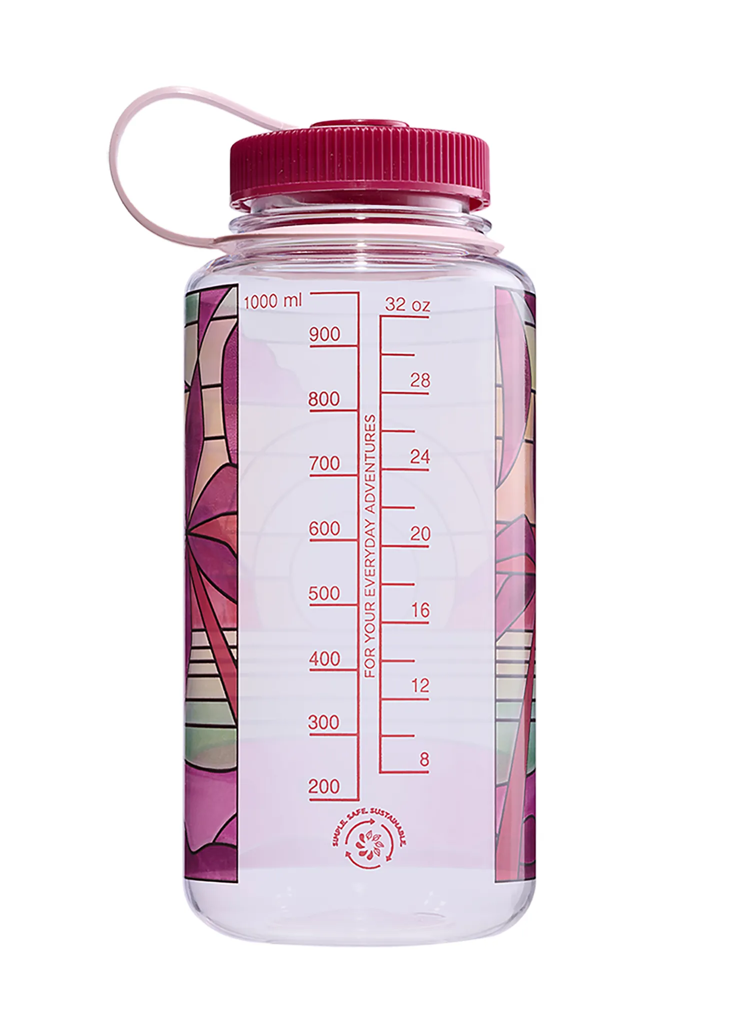 Boca Nalgene Wide Mouth 32 oz (946 ml) - clear stained glass sunset